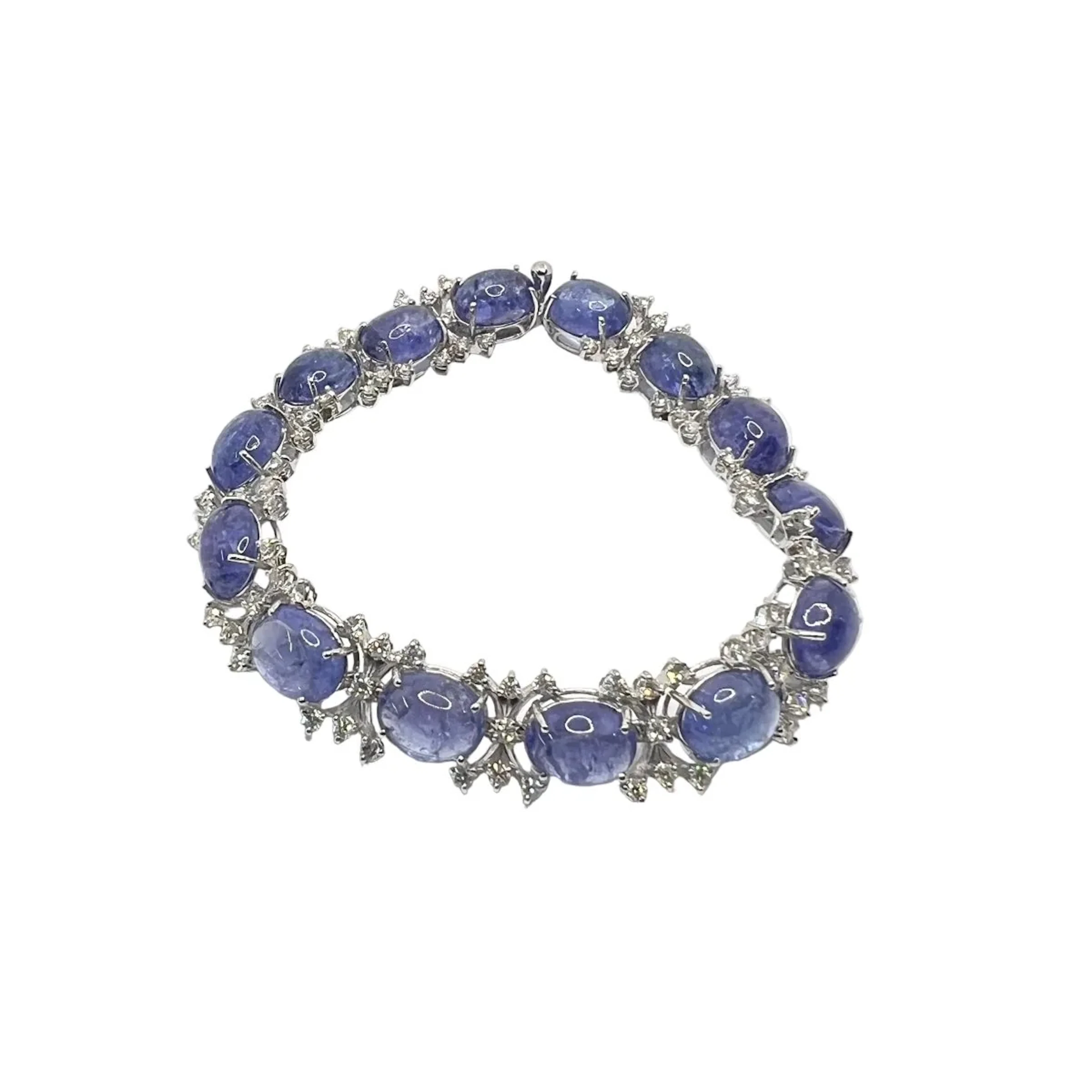Bracelet Bracciale in white gold diamonds and tanzanites