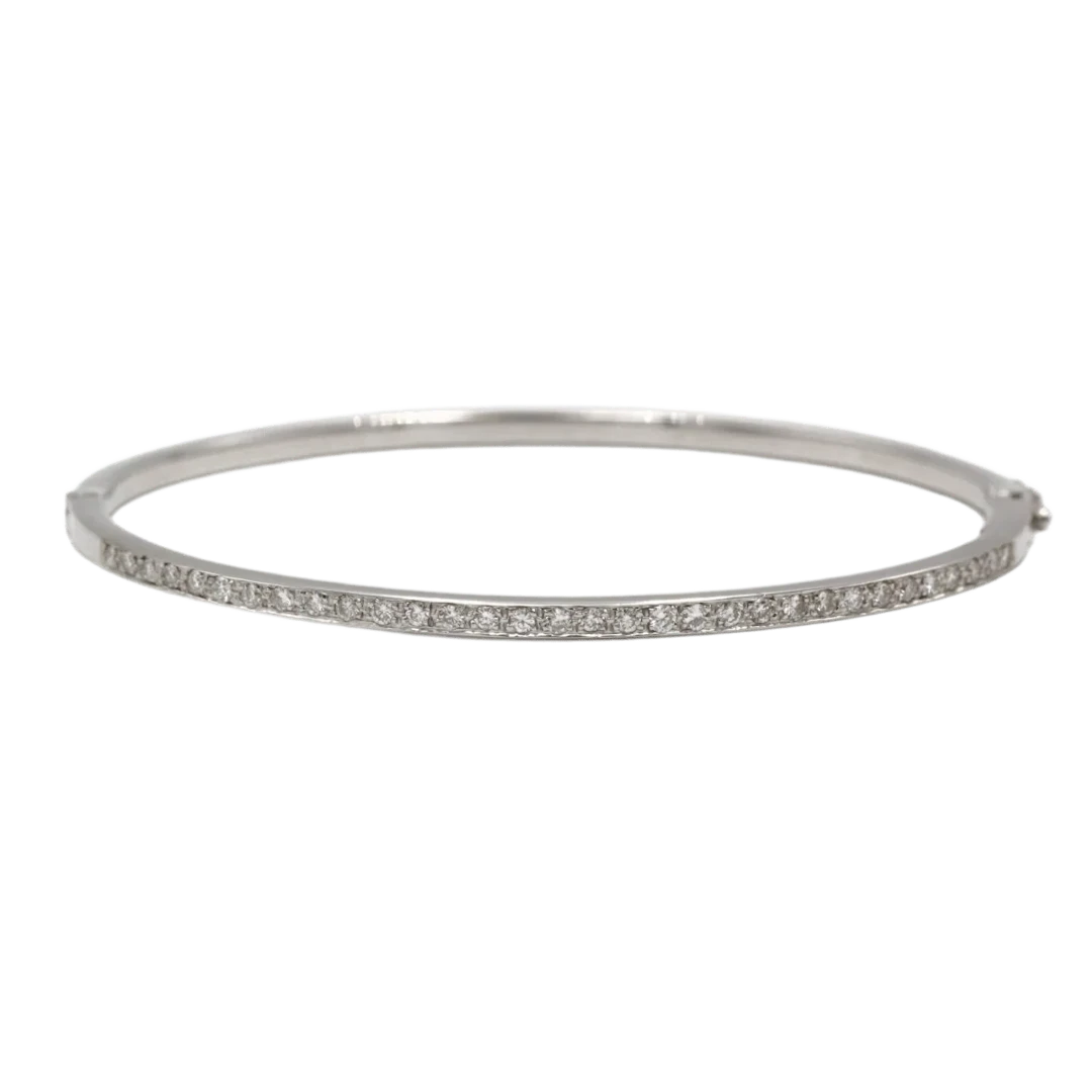 Bracelet Jonc in white gold and diamonds
