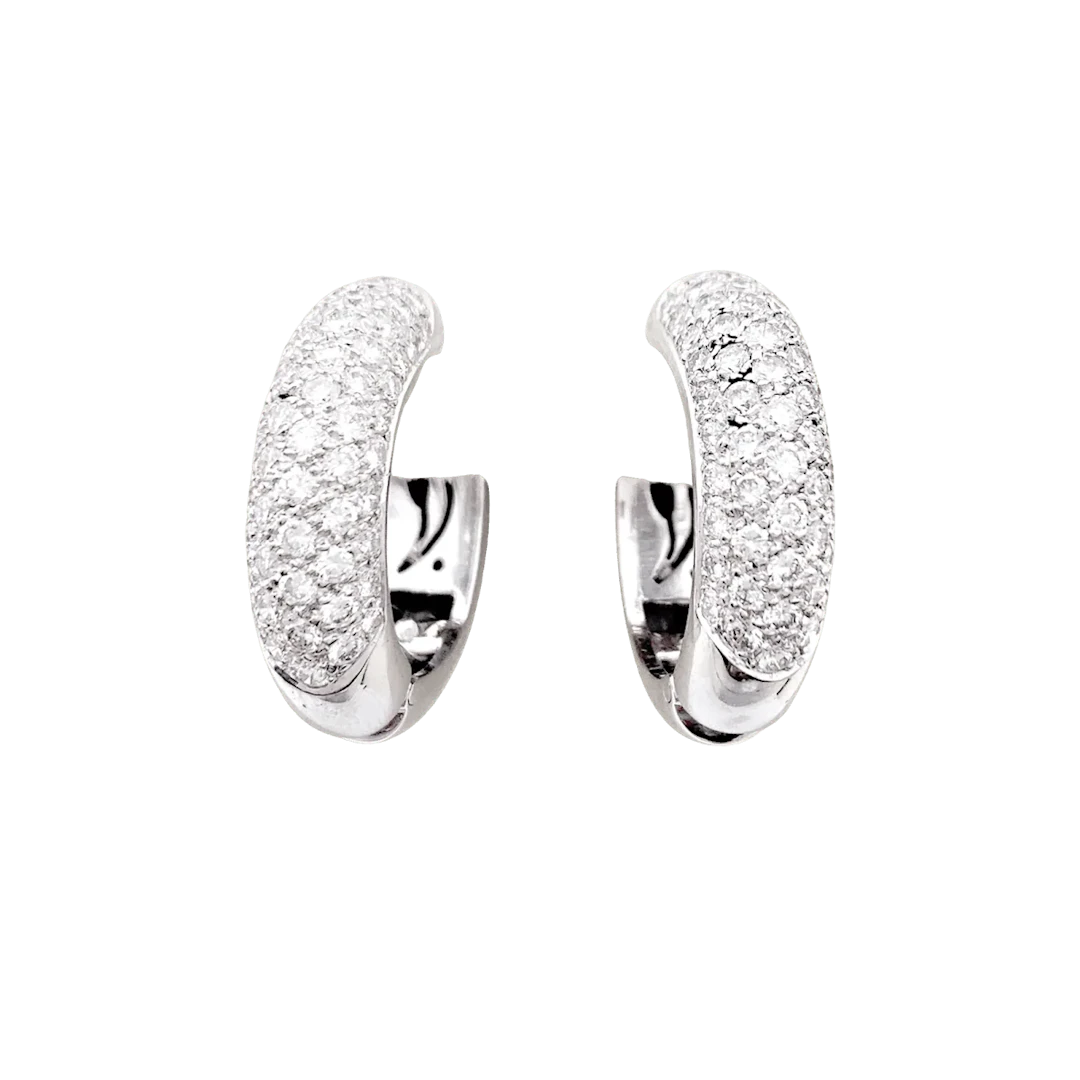 CHAUMET "Hommage à Venise" earrings in white gold and diamonds