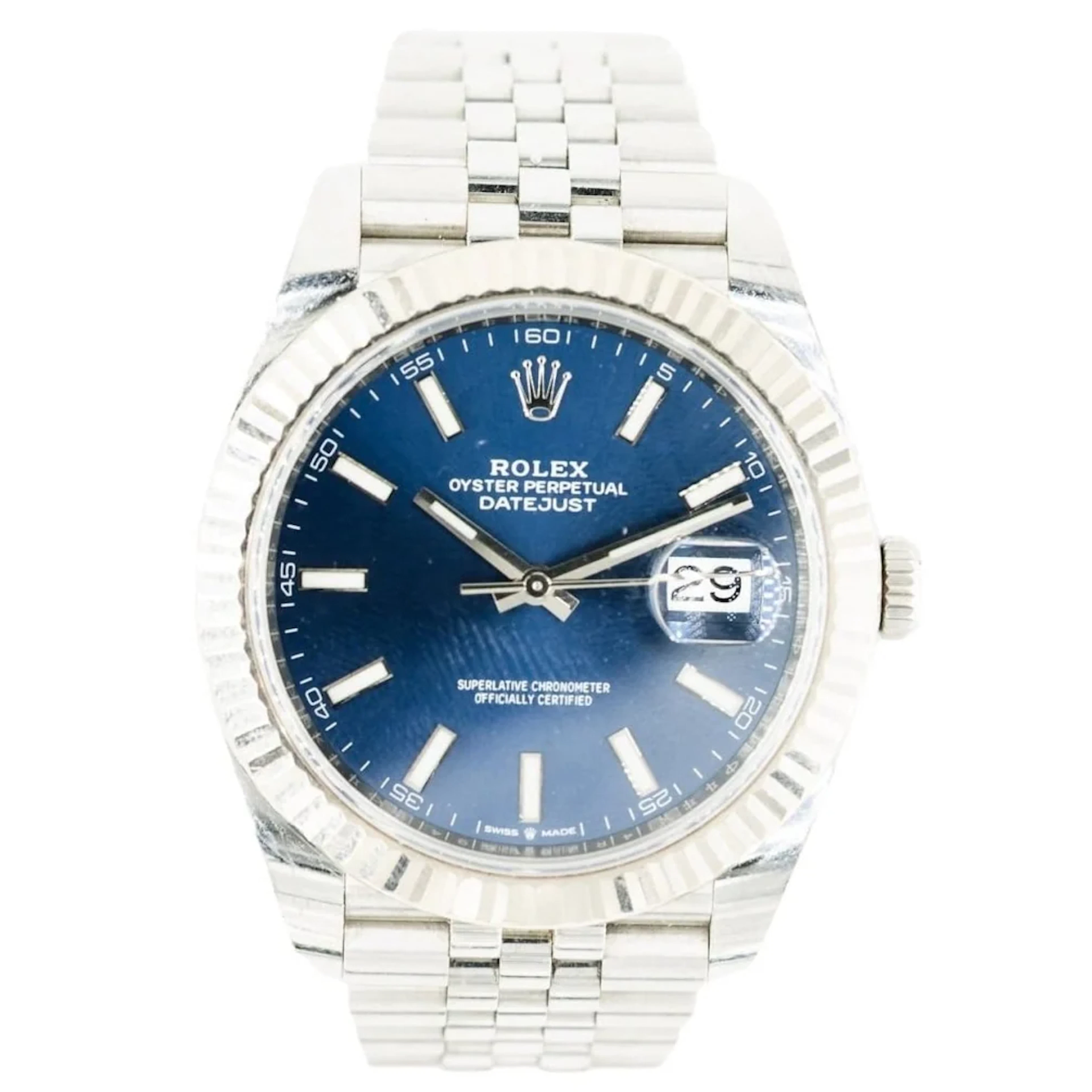 ROLEX "Datejust 41" watch in steel and white gold