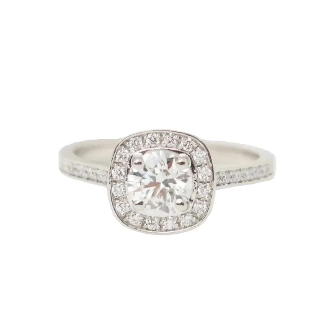 Ring Solitaire in white gold and diamonds