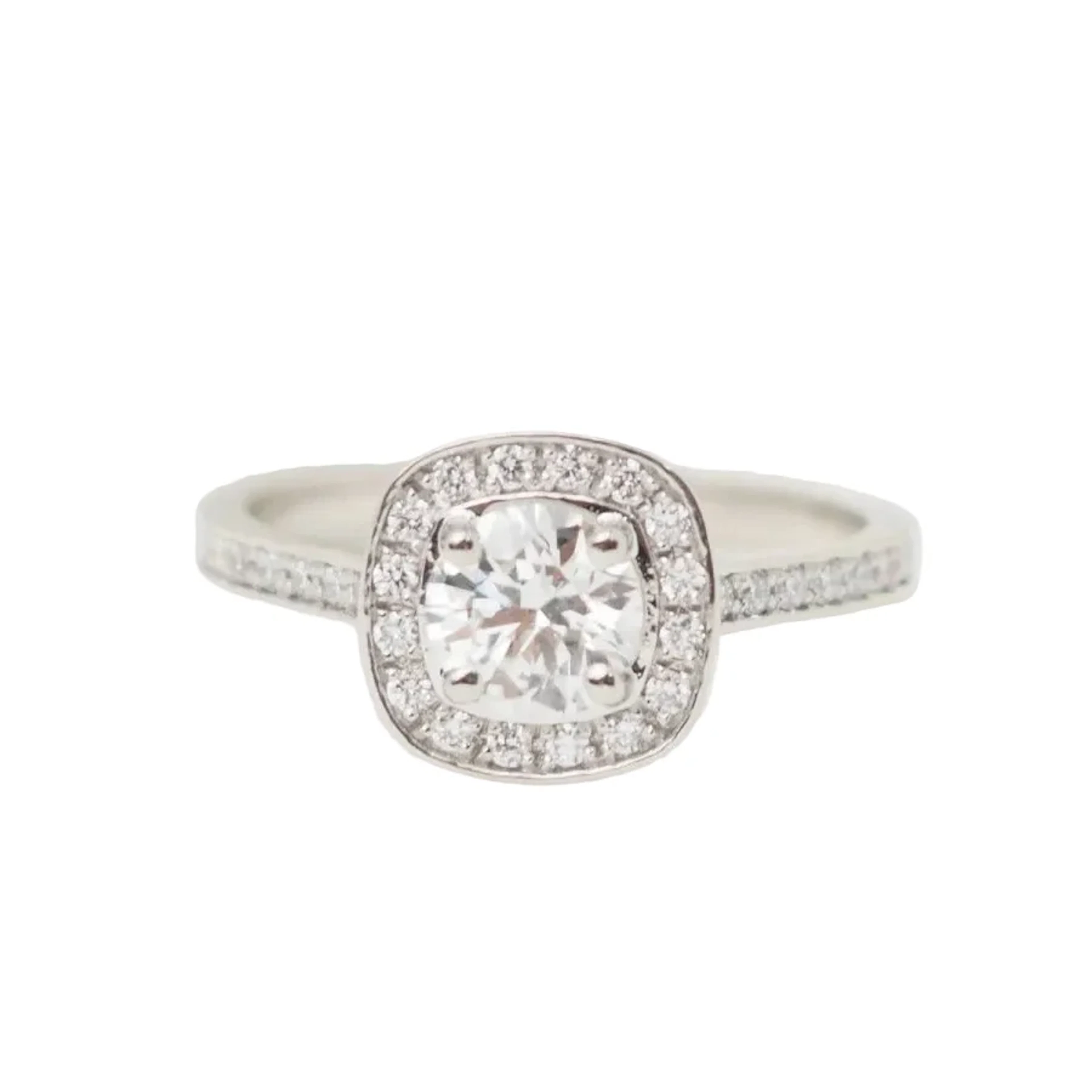 Ring Solitaire in white gold and diamonds