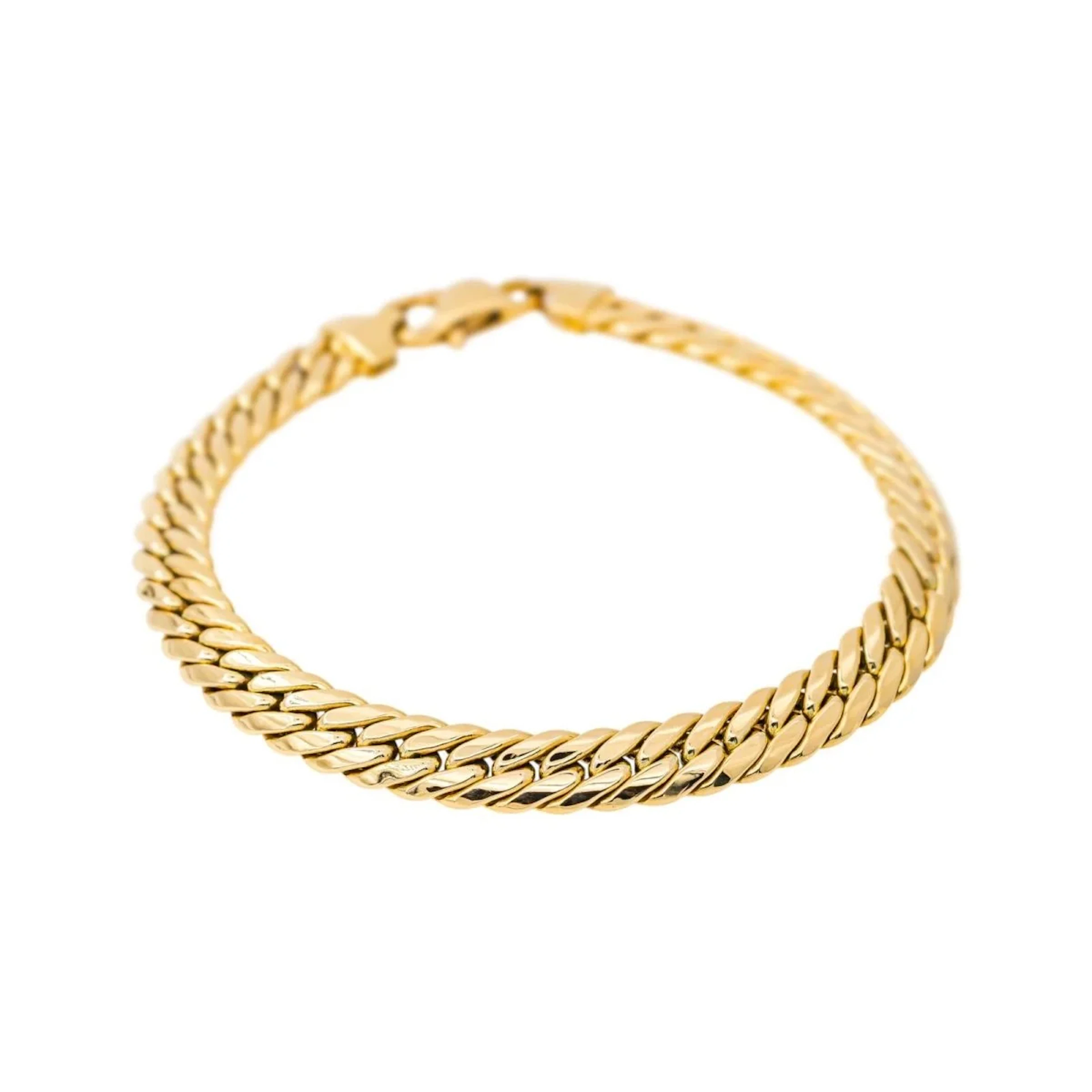 Yellow Gold English Link Bracelet