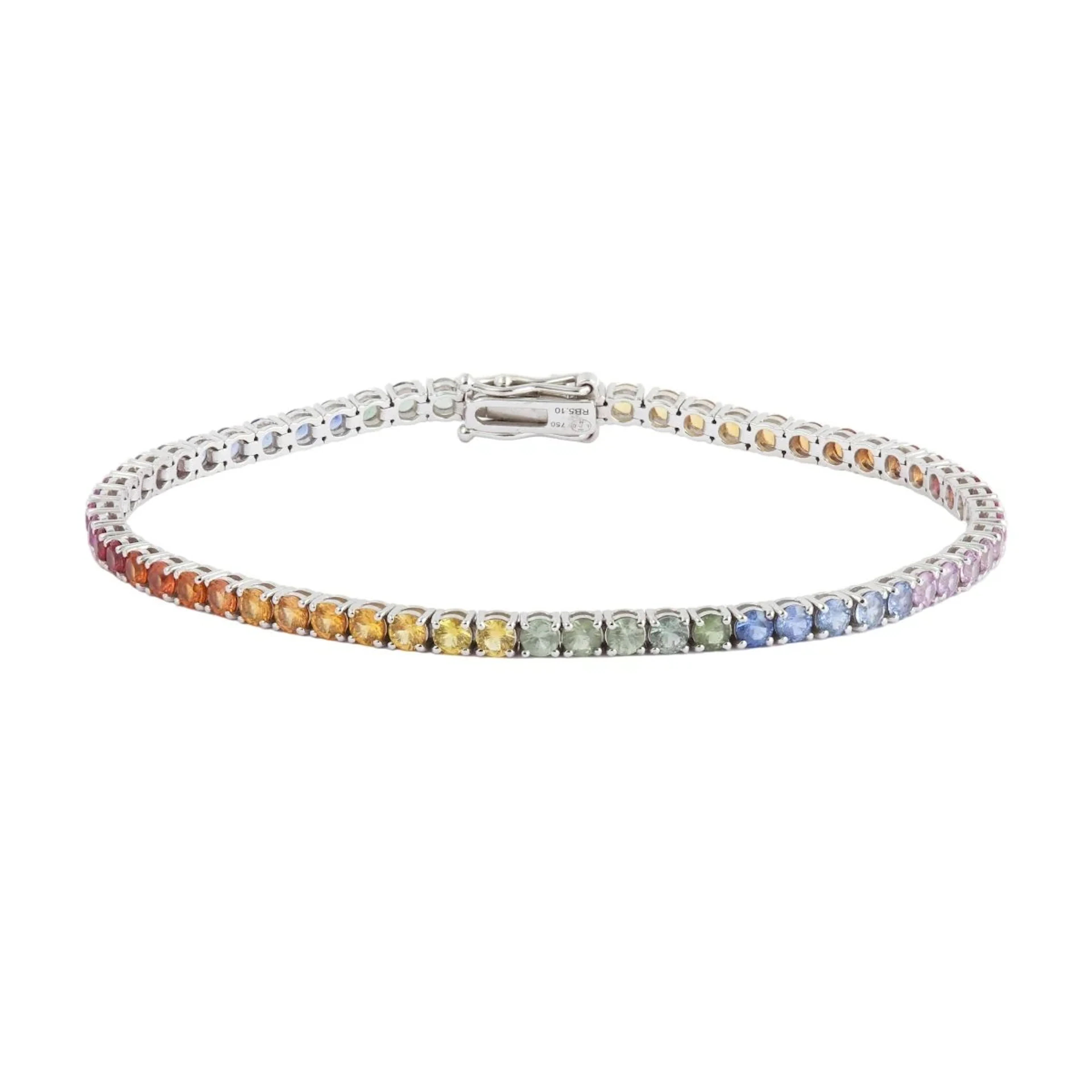 Bracelet Ligne in white gold and Sapphires