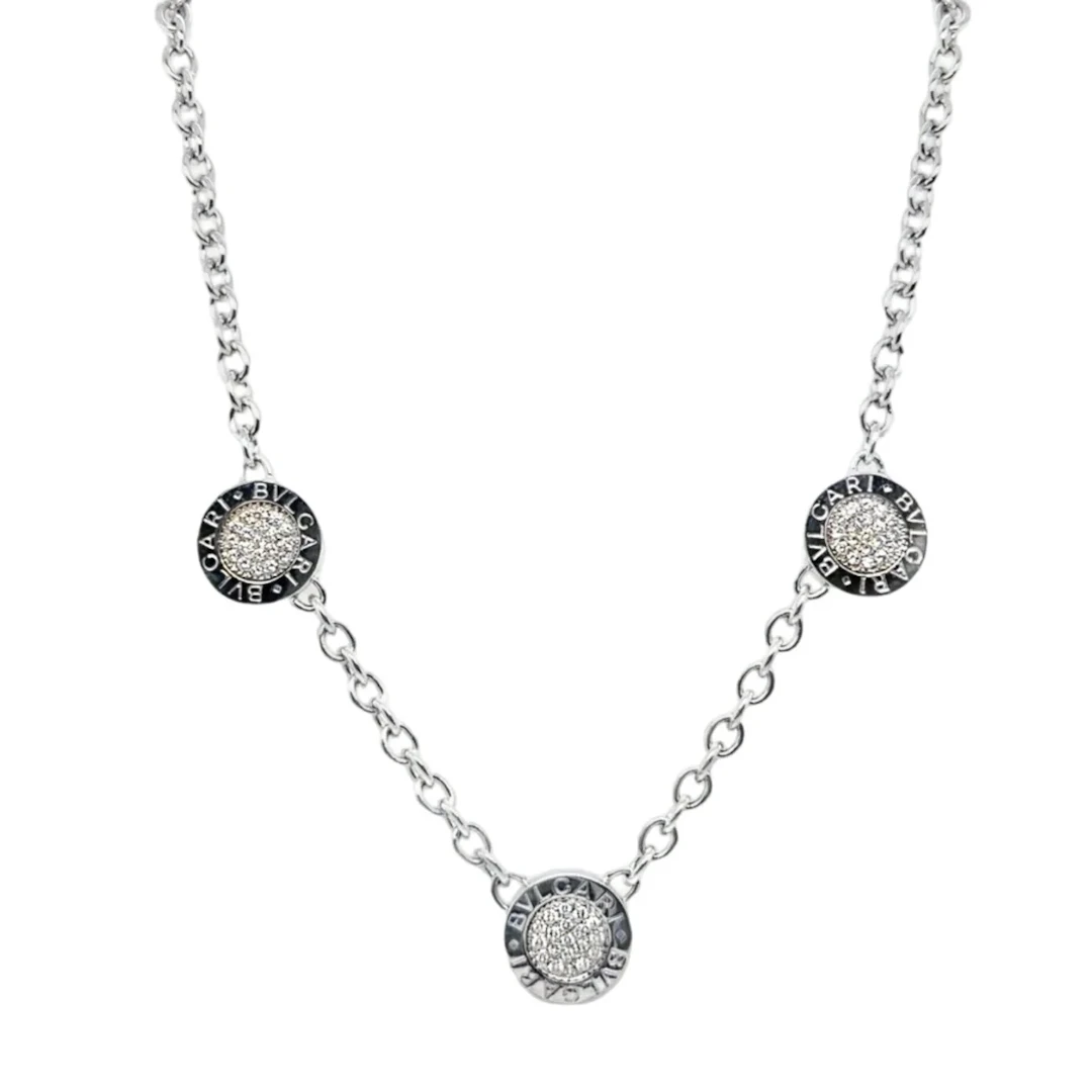 BULGARI necklace in white gold, onyx and diamonds