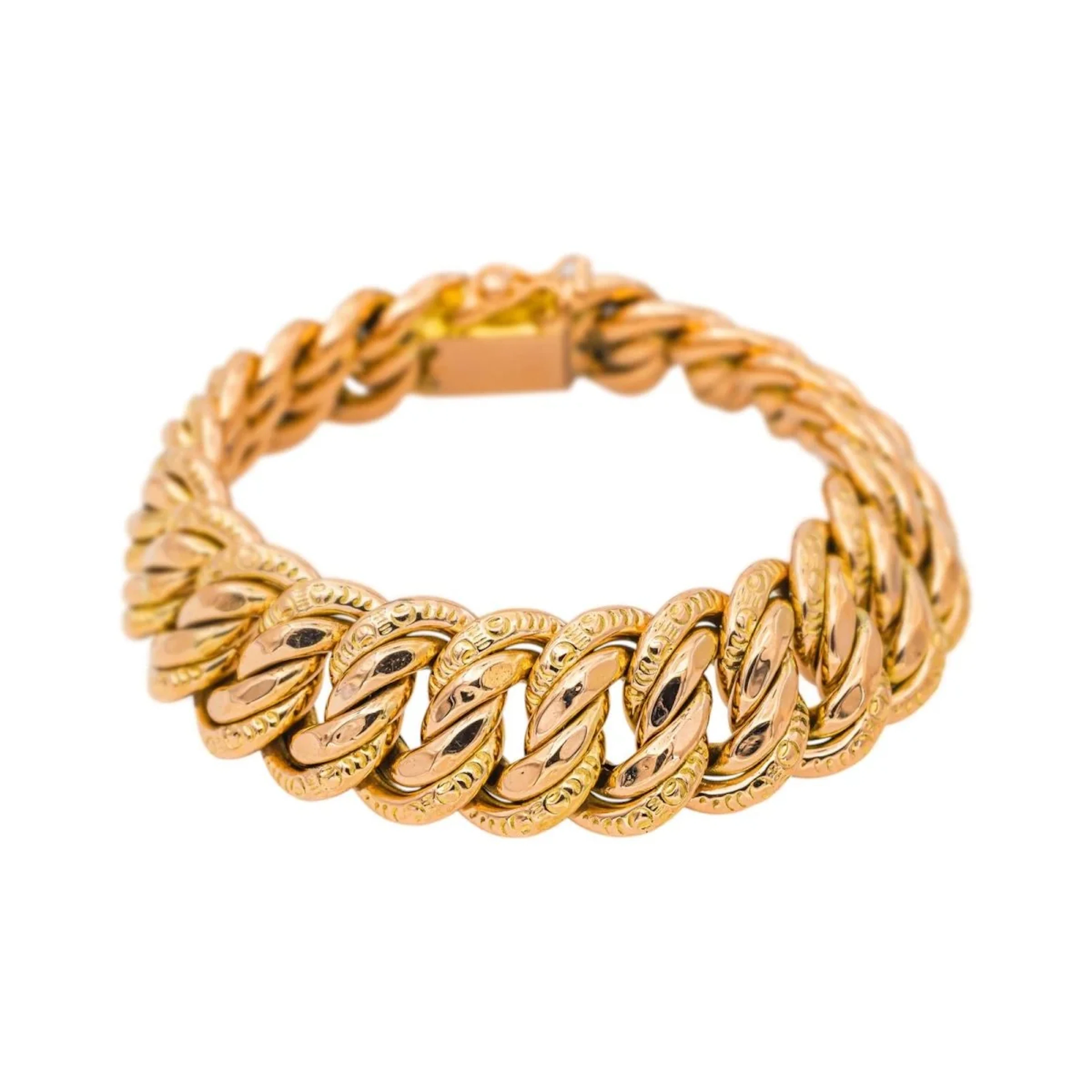 Yellow Gold American Link Bracelet
