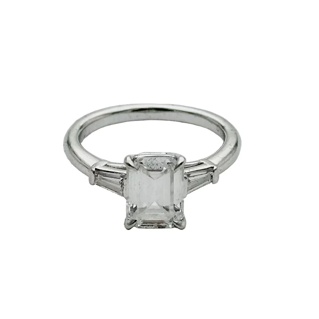 Platinum and Diamond Solitaire Ring