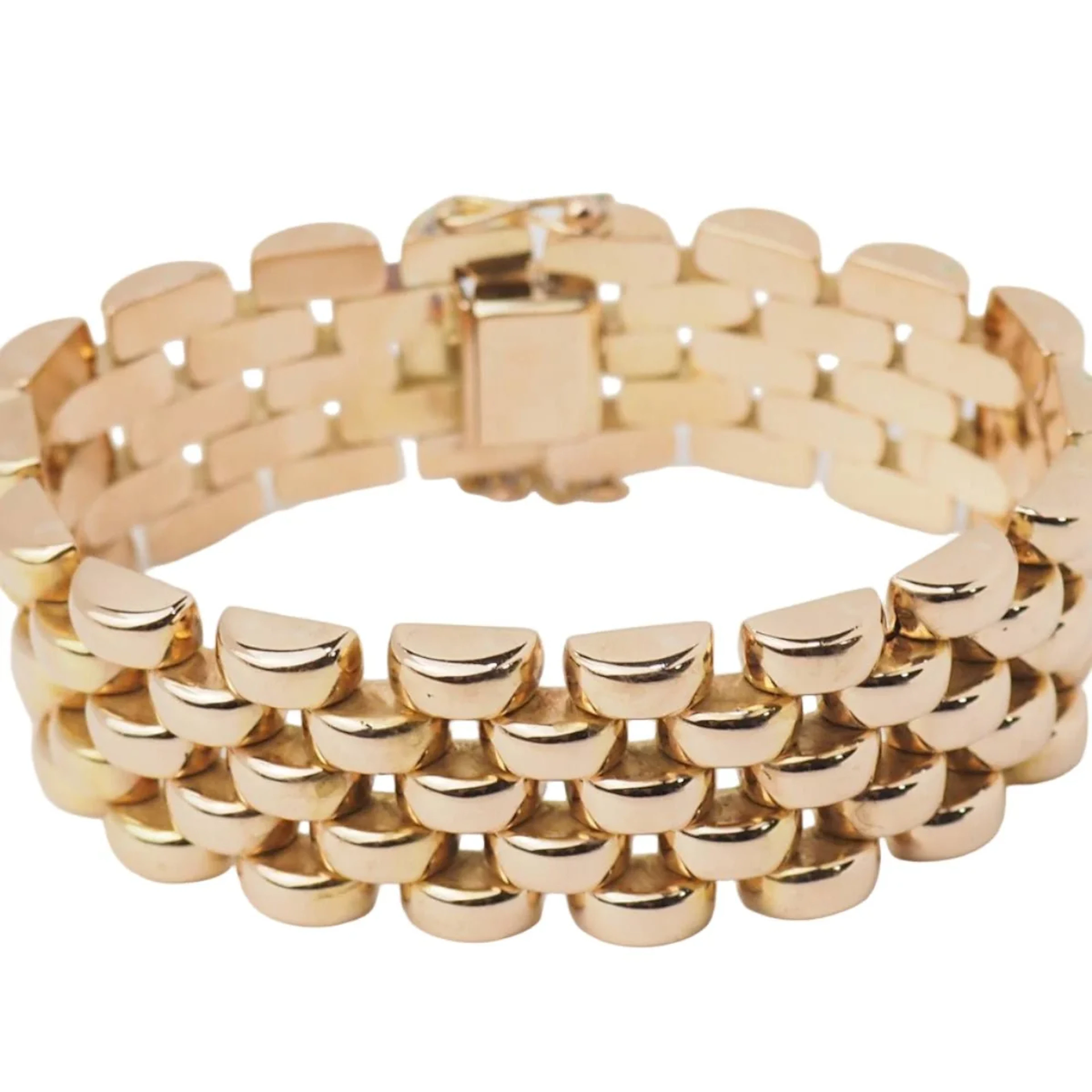 Maille bracelet in pink gold