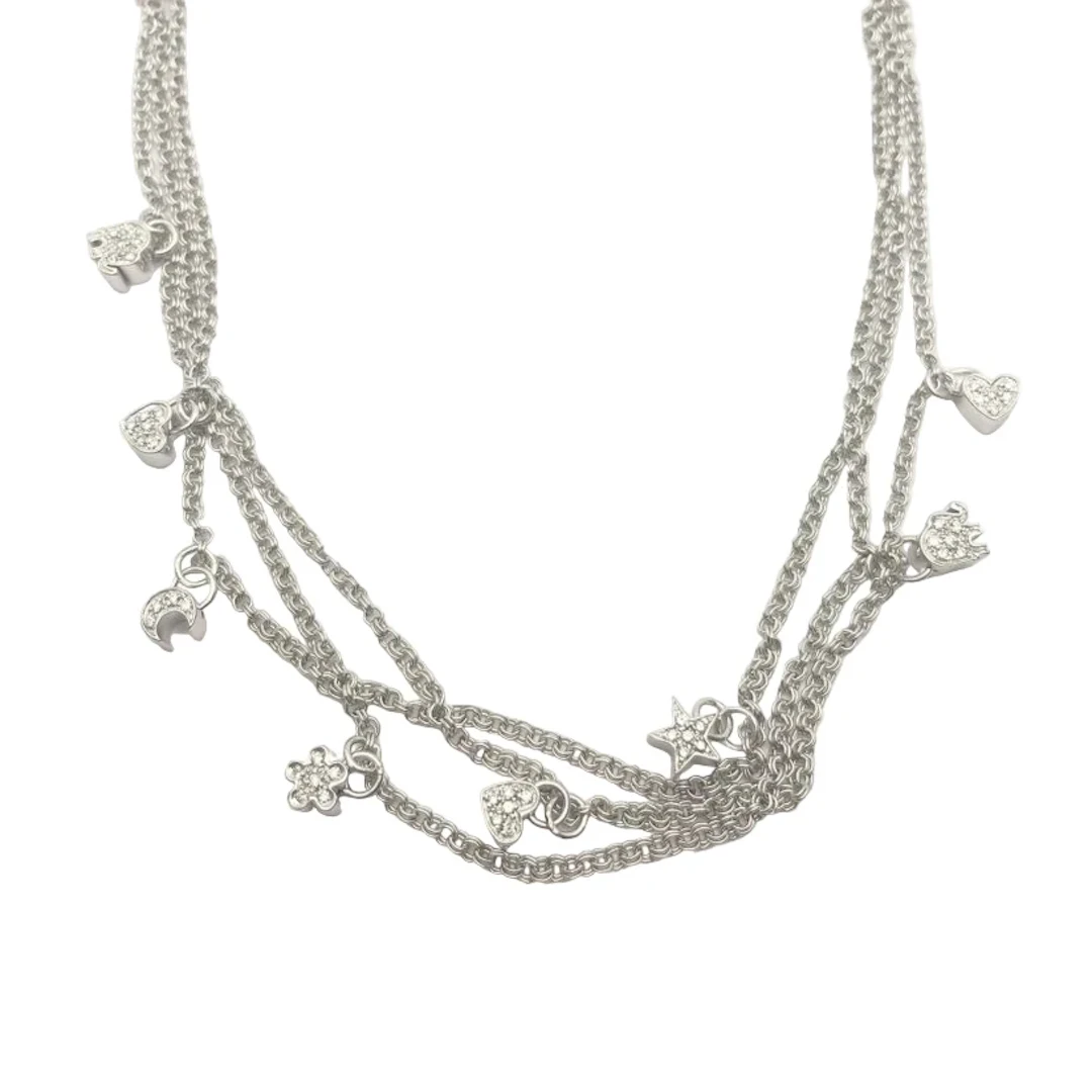 Necklace in 18KT gold with diamonds natural ct 1.40 inscribed ROCCA