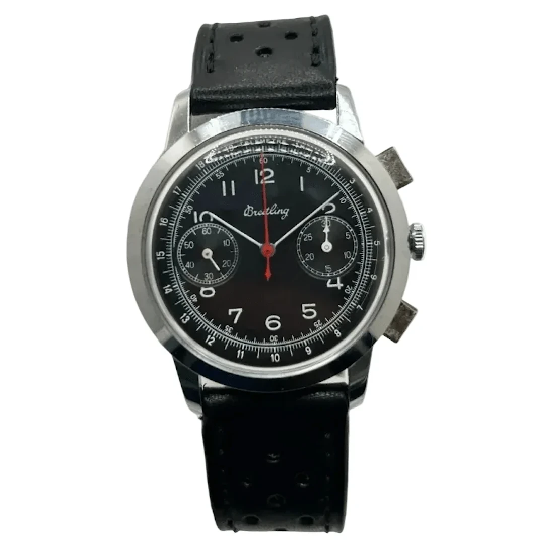 Montre BREITLING "Premier Chronograph" en acier inoxydable et cuir