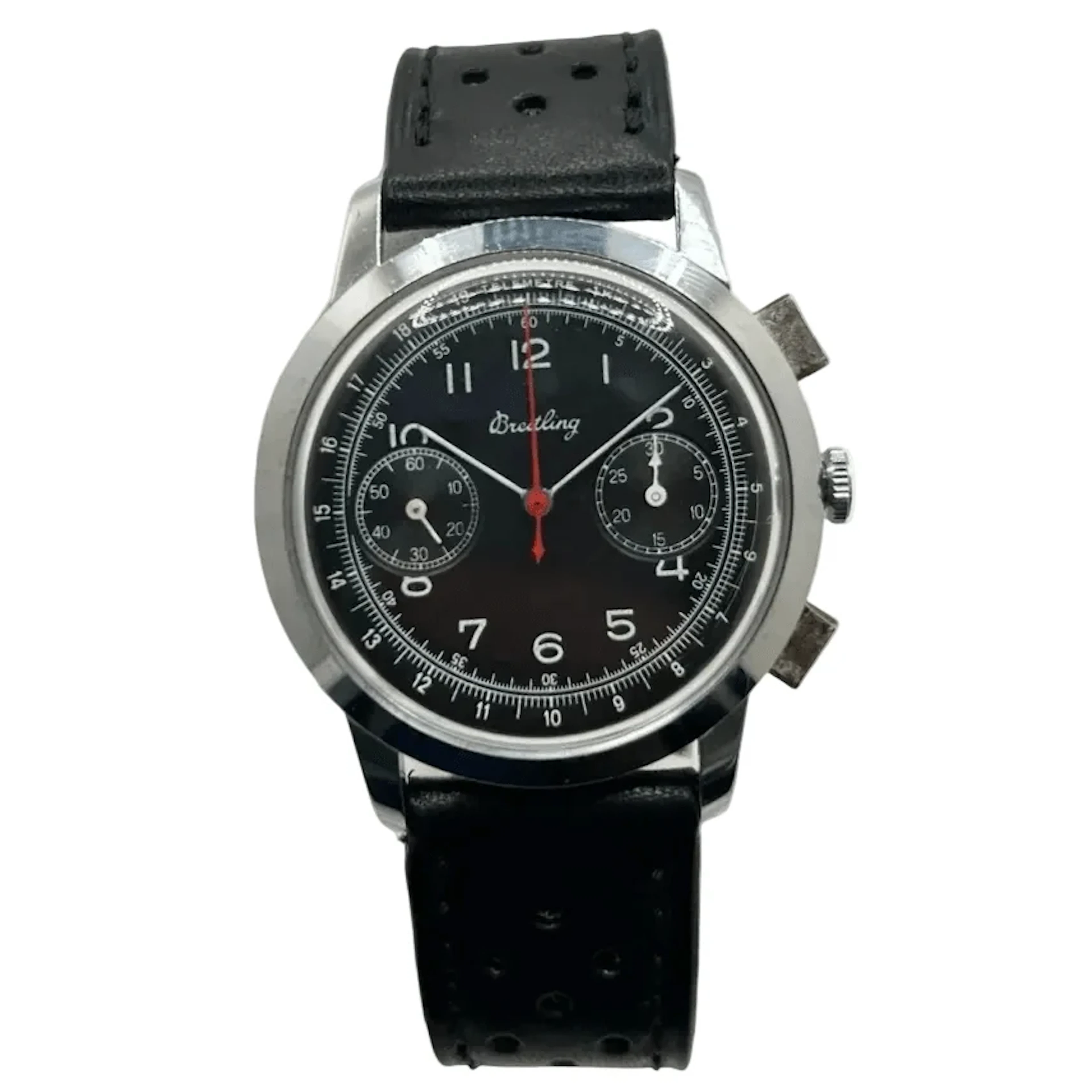 Montre BREITLING "Premier Chronograph" en acier inoxydable et cuir