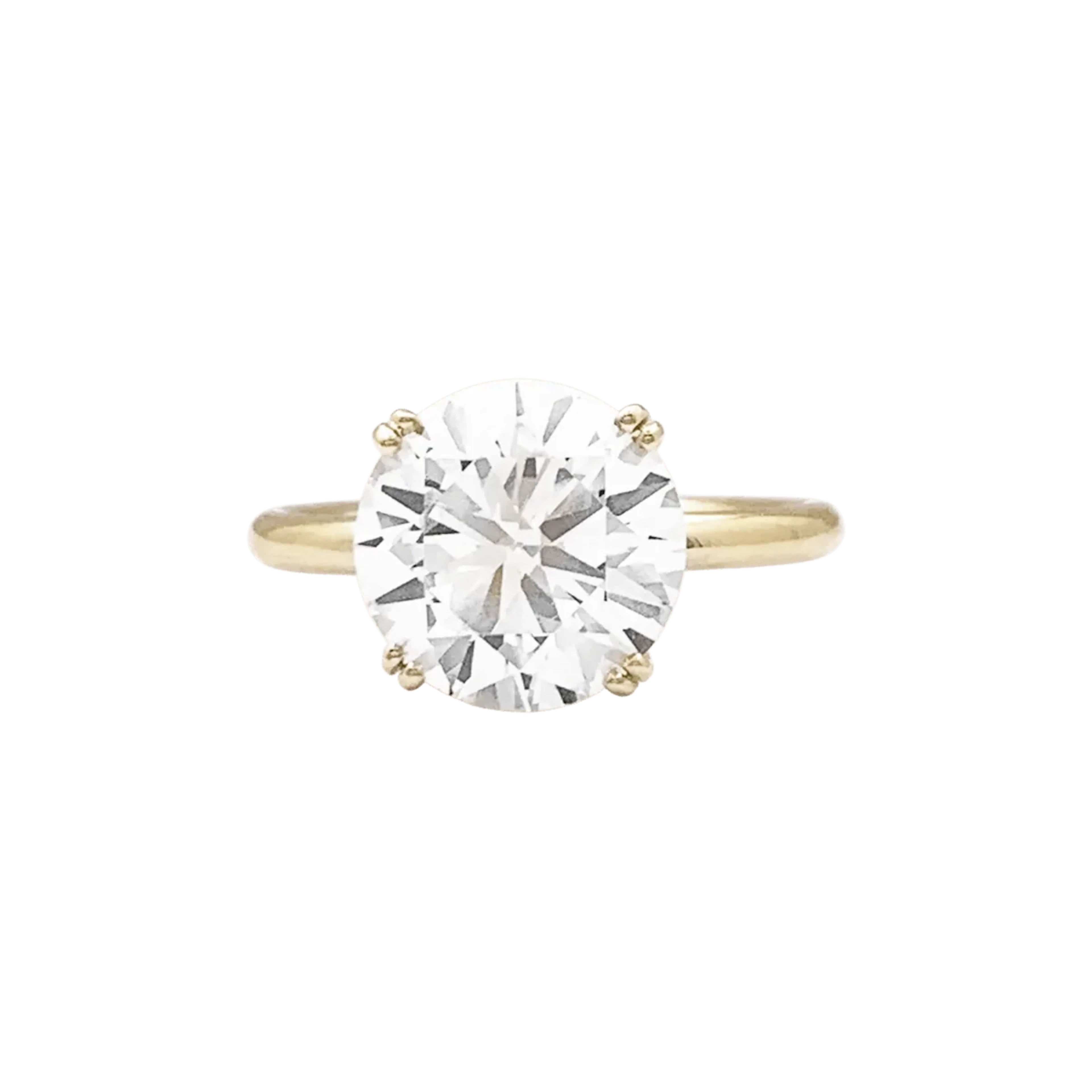 Bague Solitaire en or jaune et diamant