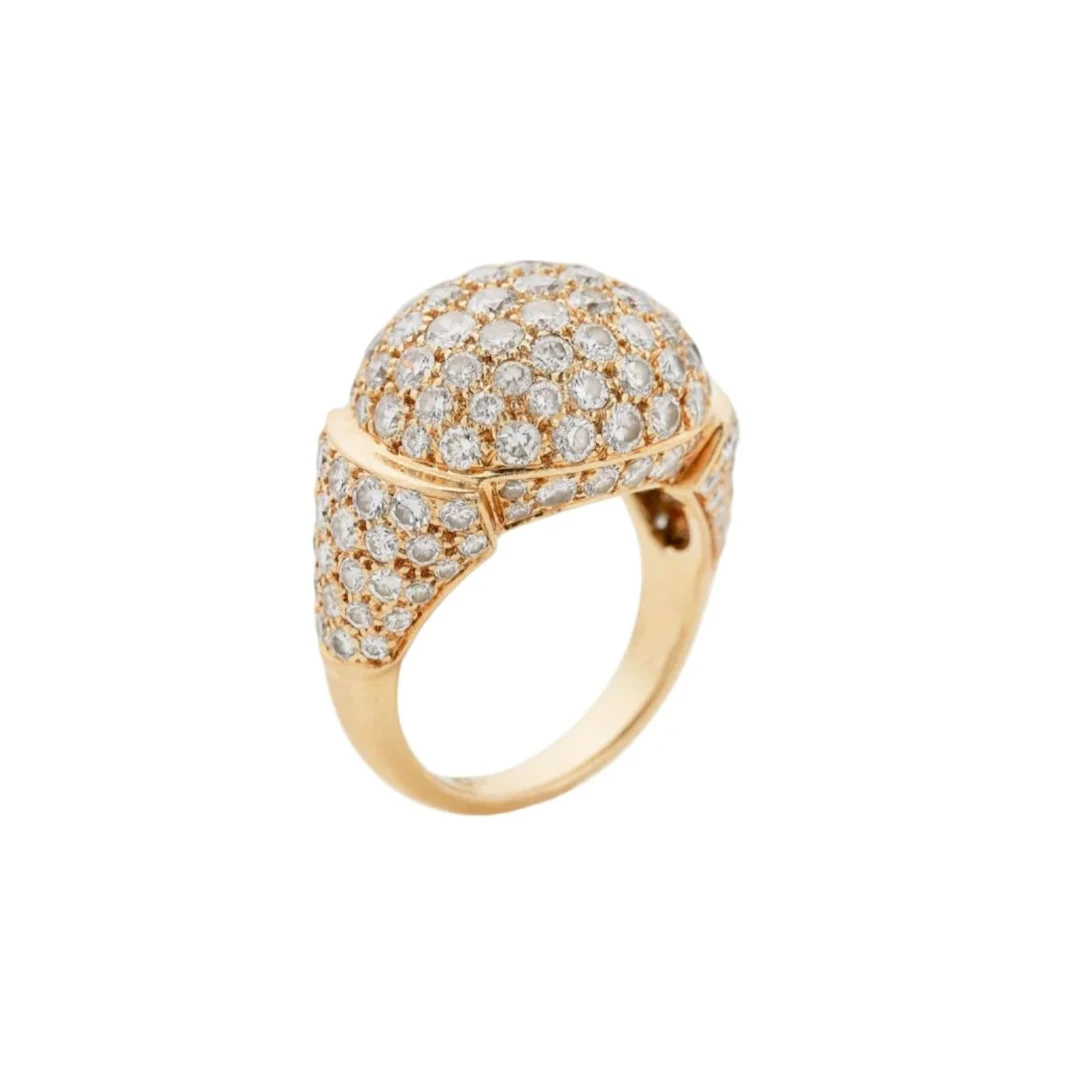 Bague Dôme CARTIER en or jaune et diamants