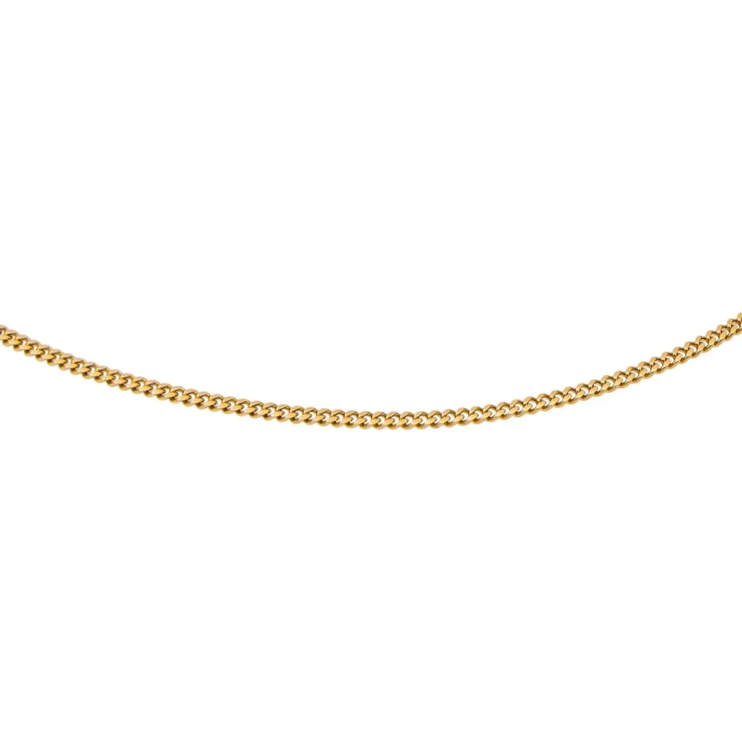 Yellow Gold Curb Chain Necklace