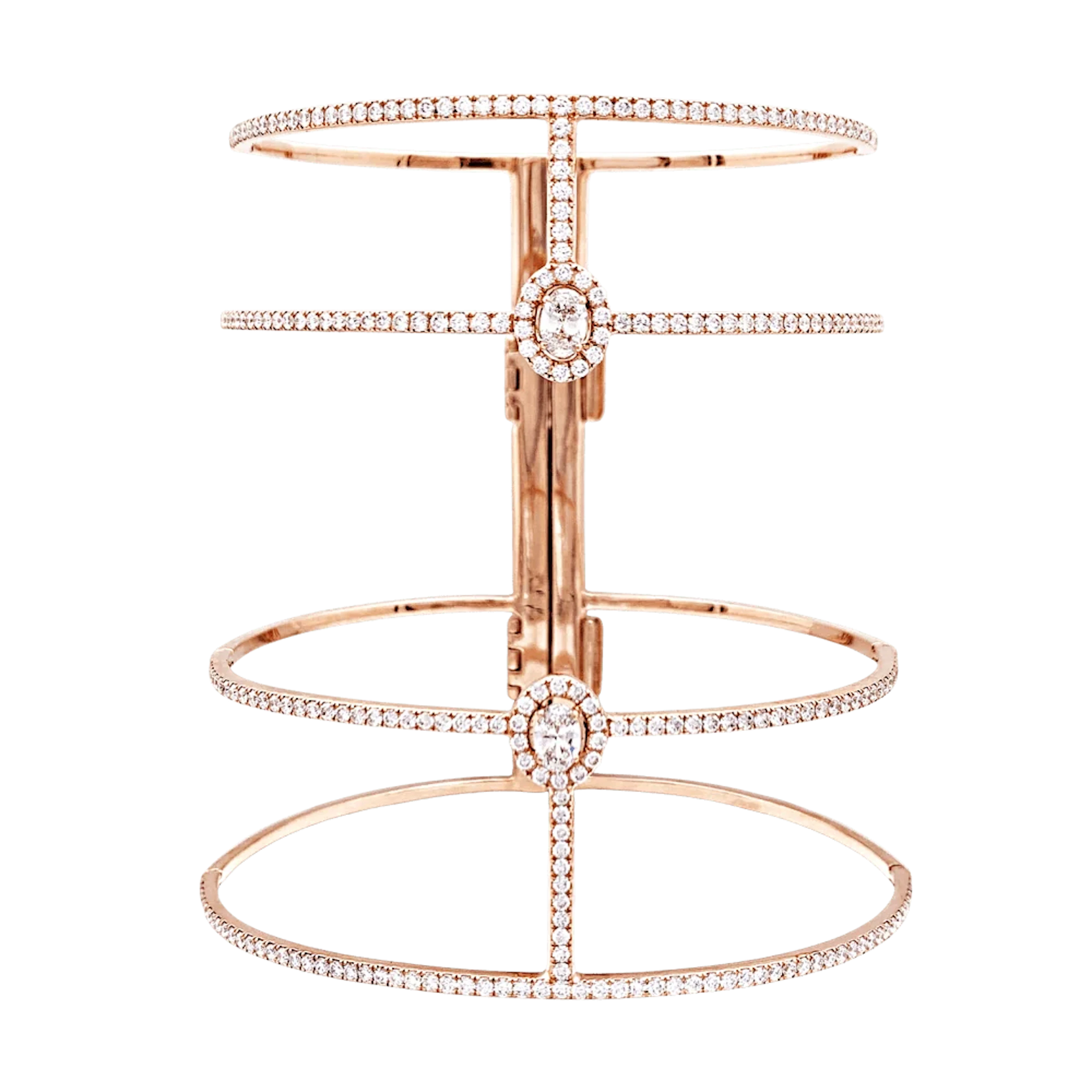 Bracelet MESSIKA "Glam'azone" cuff in rose gold and diamonds