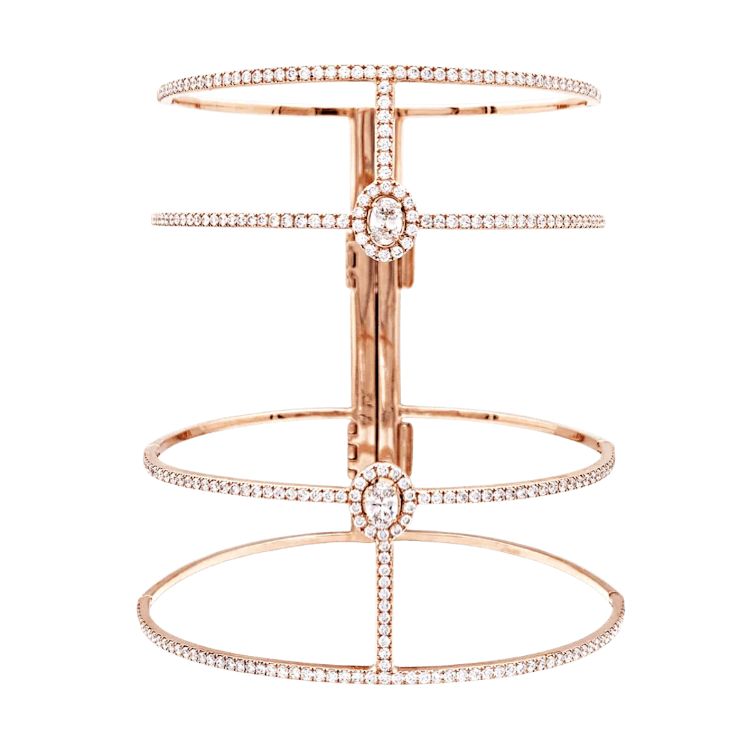 Bracelet MESSIKA "Glam'azone" cuff in rose gold and diamonds