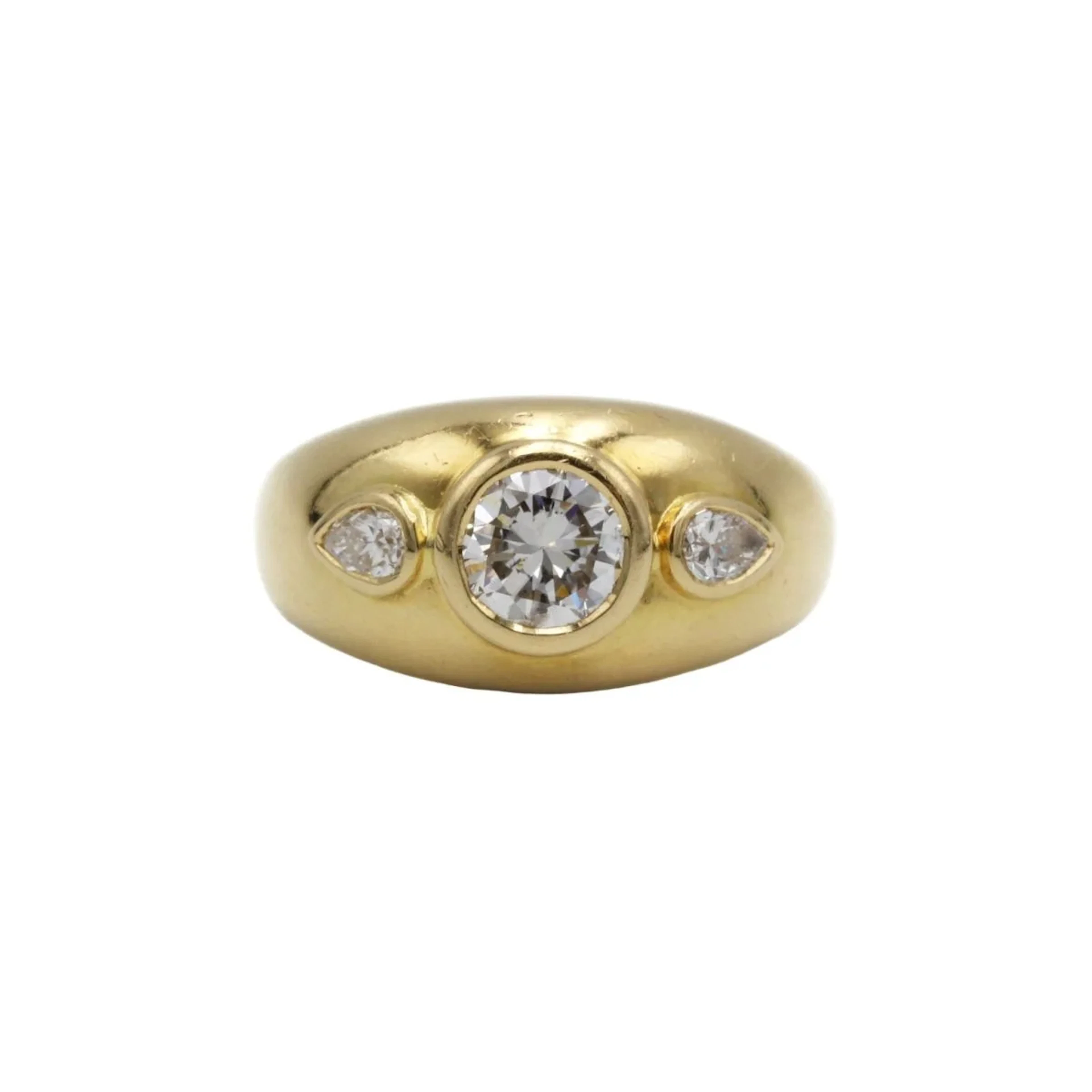 Bangle Ring - Yellow Gold & Diamonds