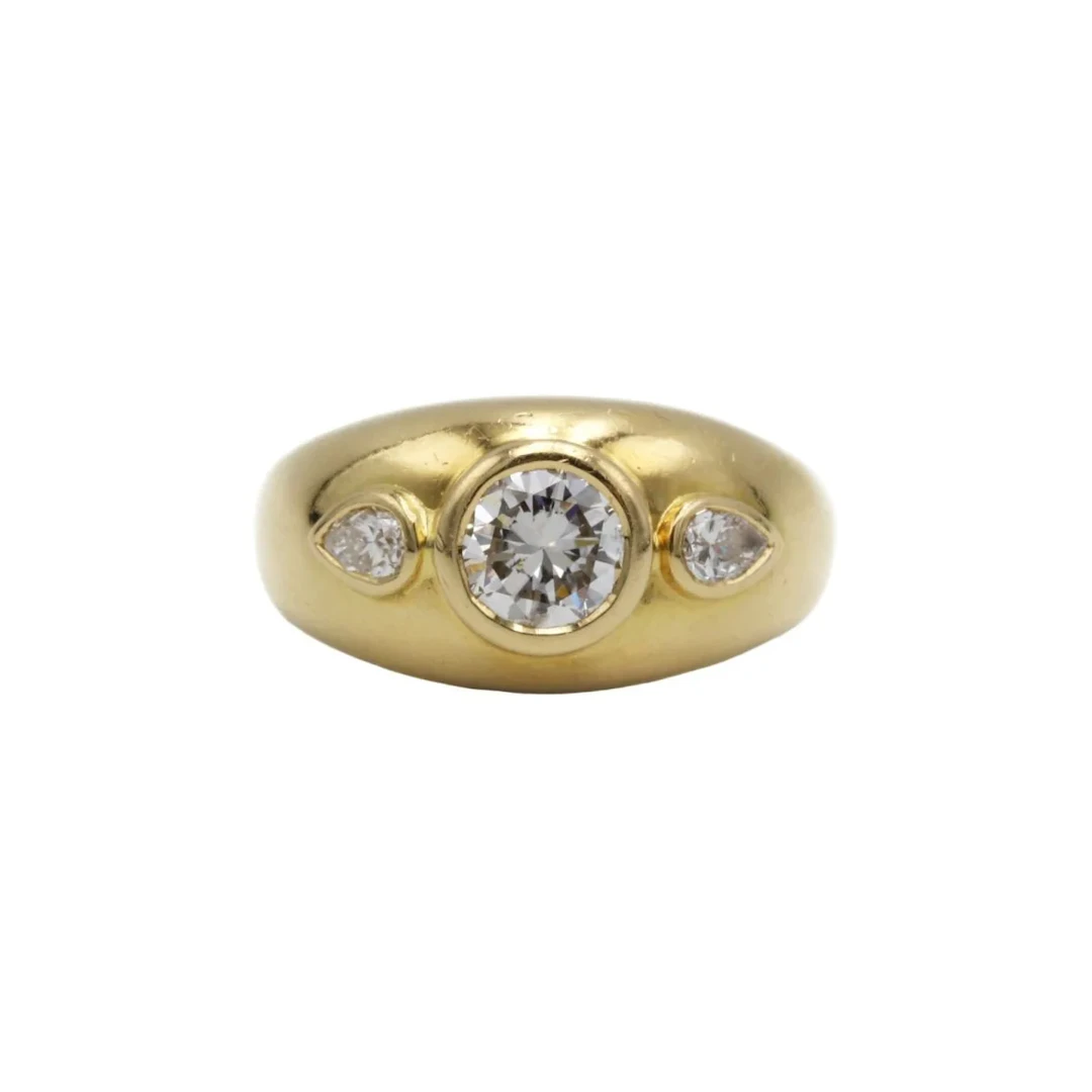 Bangle Ring - Yellow Gold & Diamonds