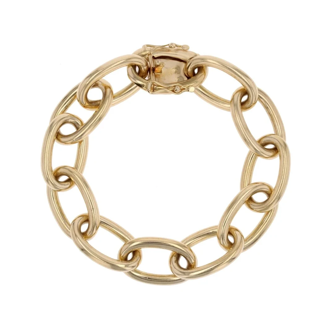 yellow gold curb chain bracelet