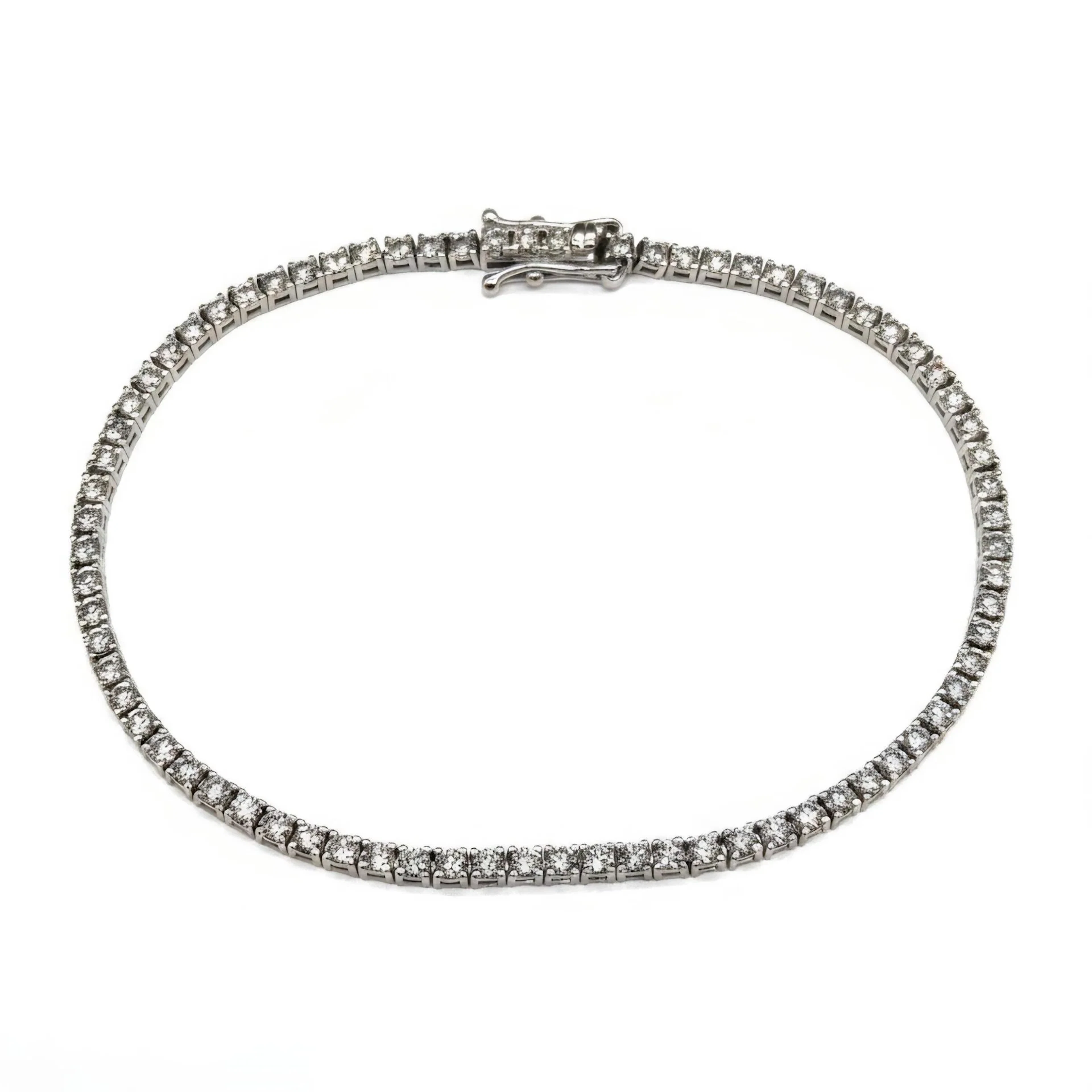 "Ligne" Bracelet in White Gold and Diamonds