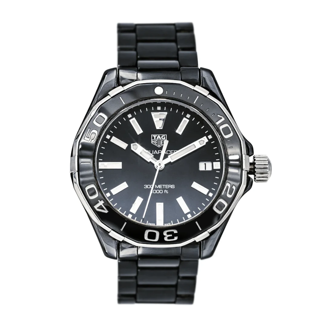 Montre TAG HEUER "Aquaracer" en céramique, quartz et saphir