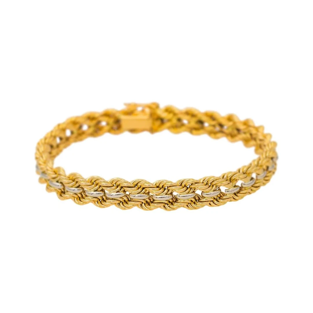 Yellow Gold Braided Bracelet