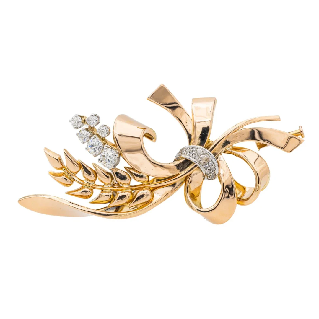 Brooch Rose gold Diamond