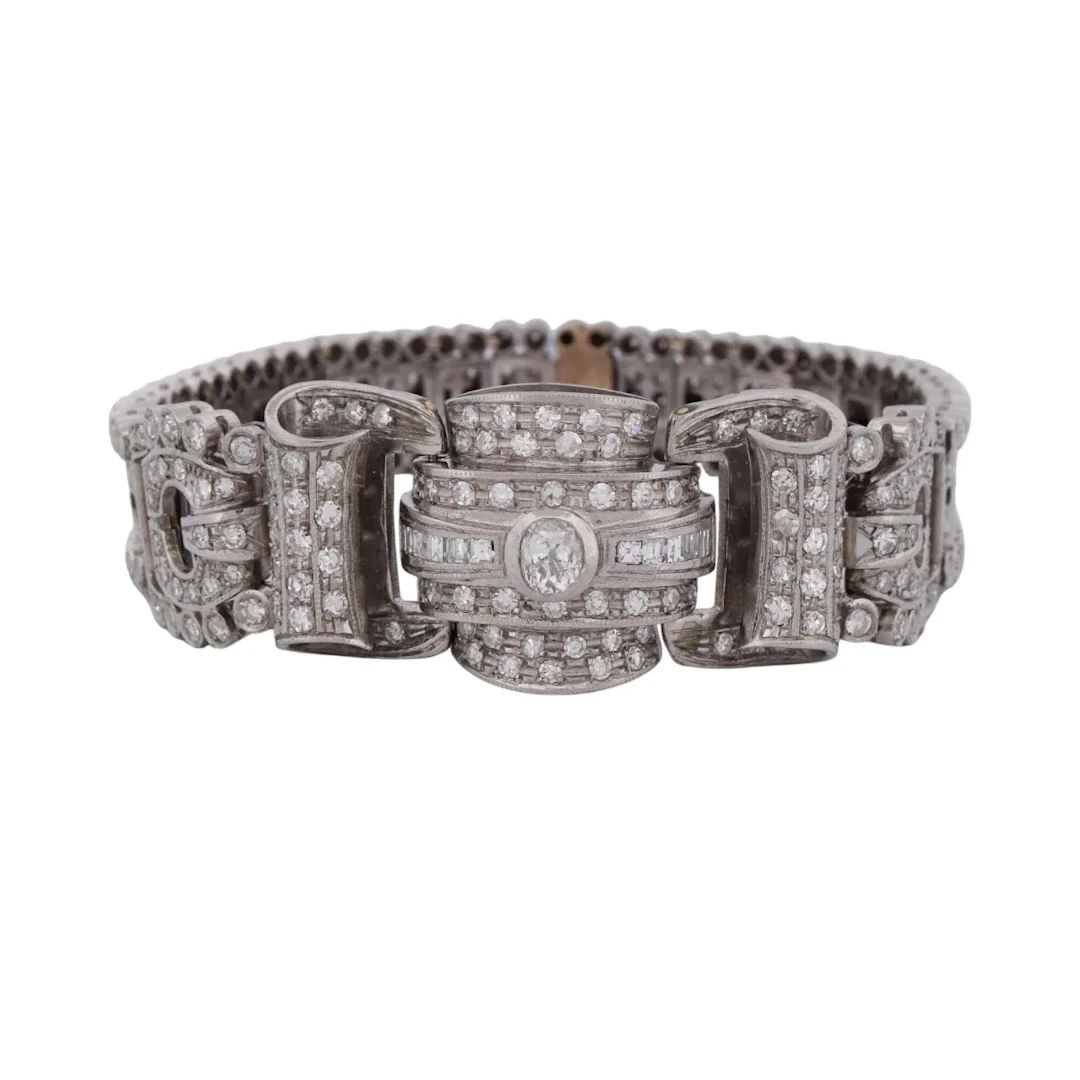 Bracelet en platine et diamants