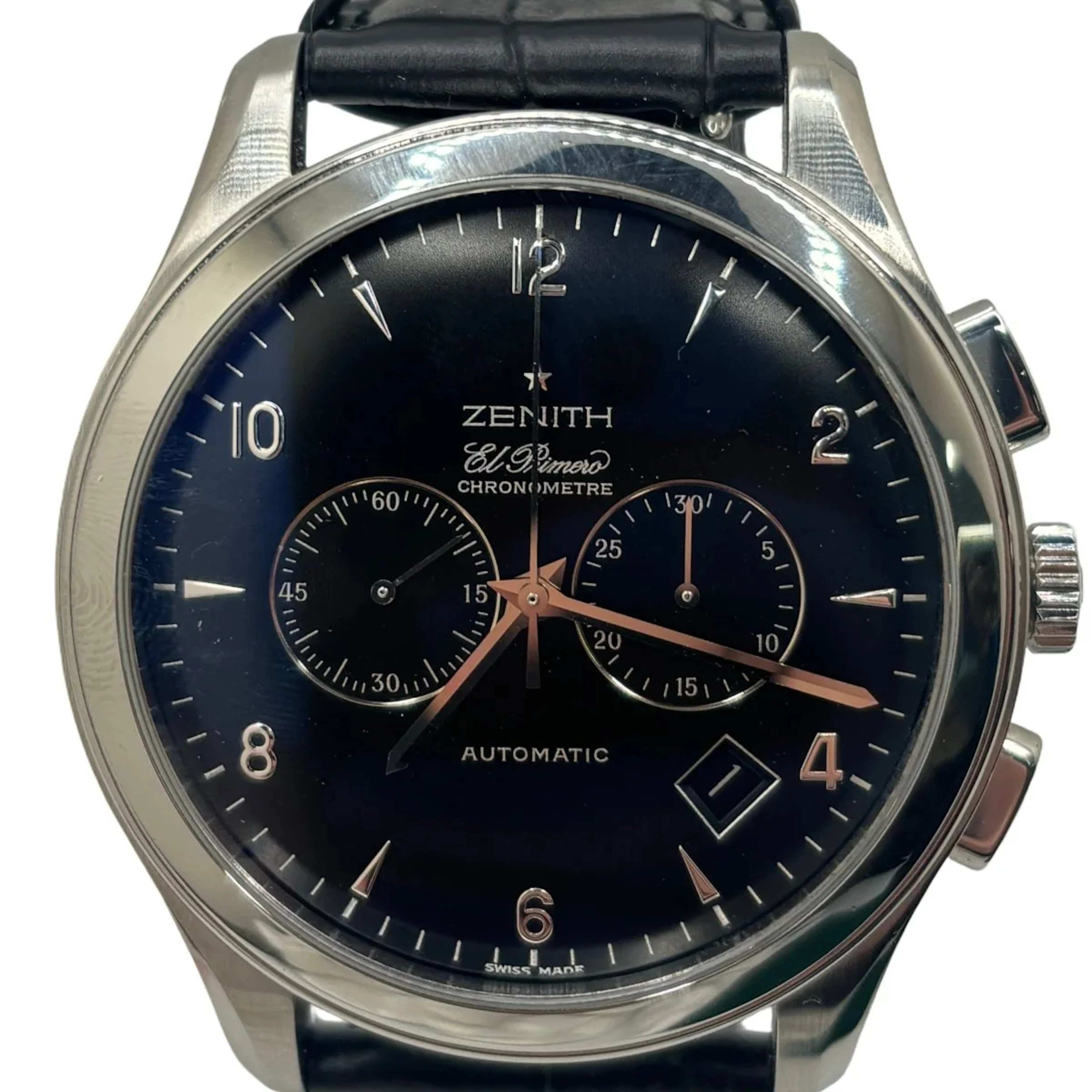 Watch ZENITH "El Primero" in steel and leather