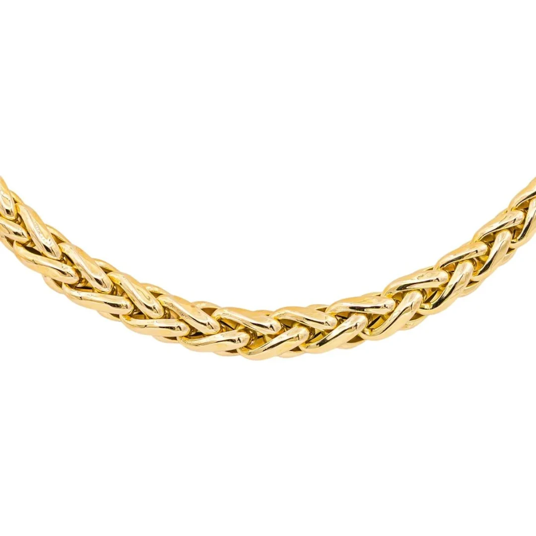 Necklace Palm mesh Yellow gold