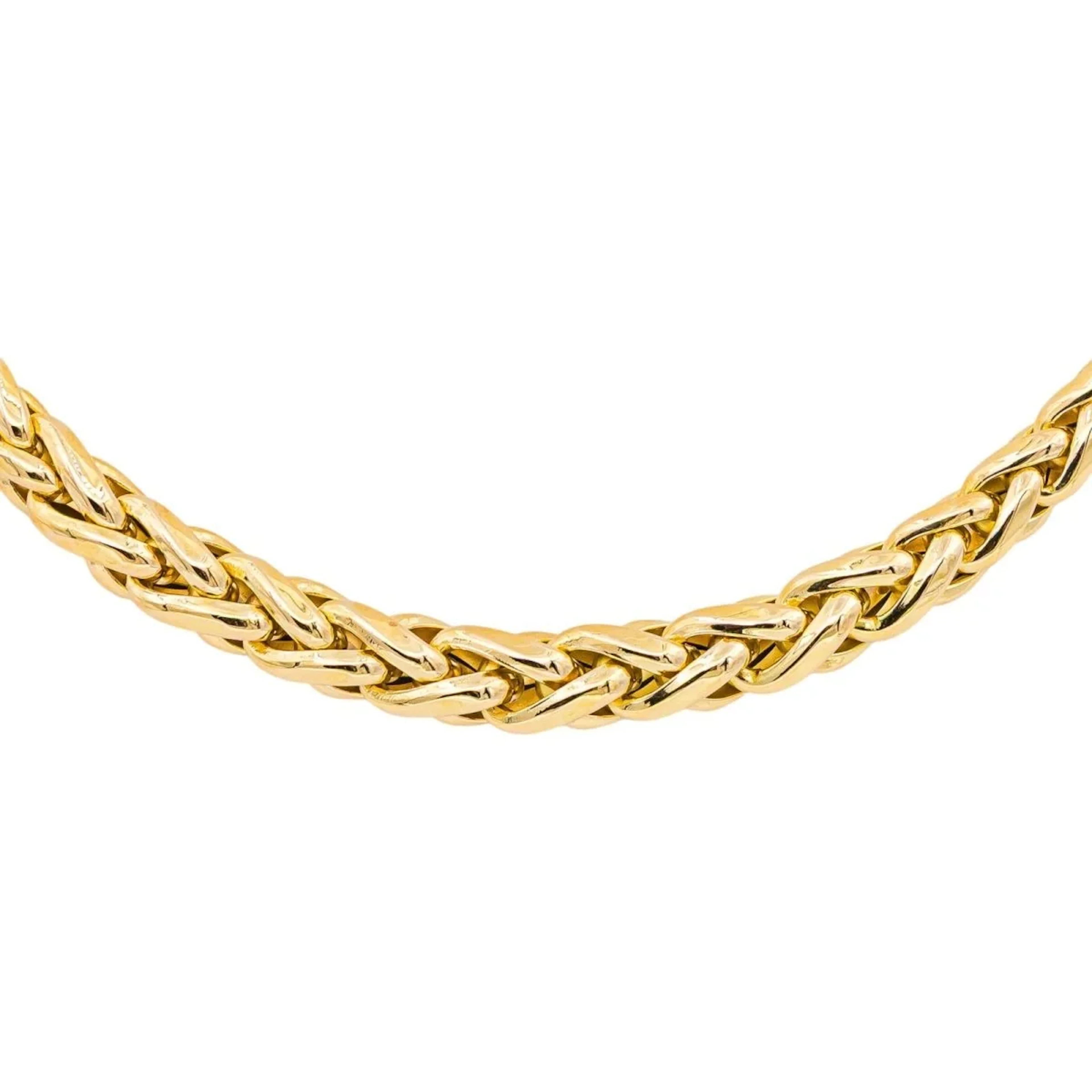 Necklace Palm mesh Yellow gold