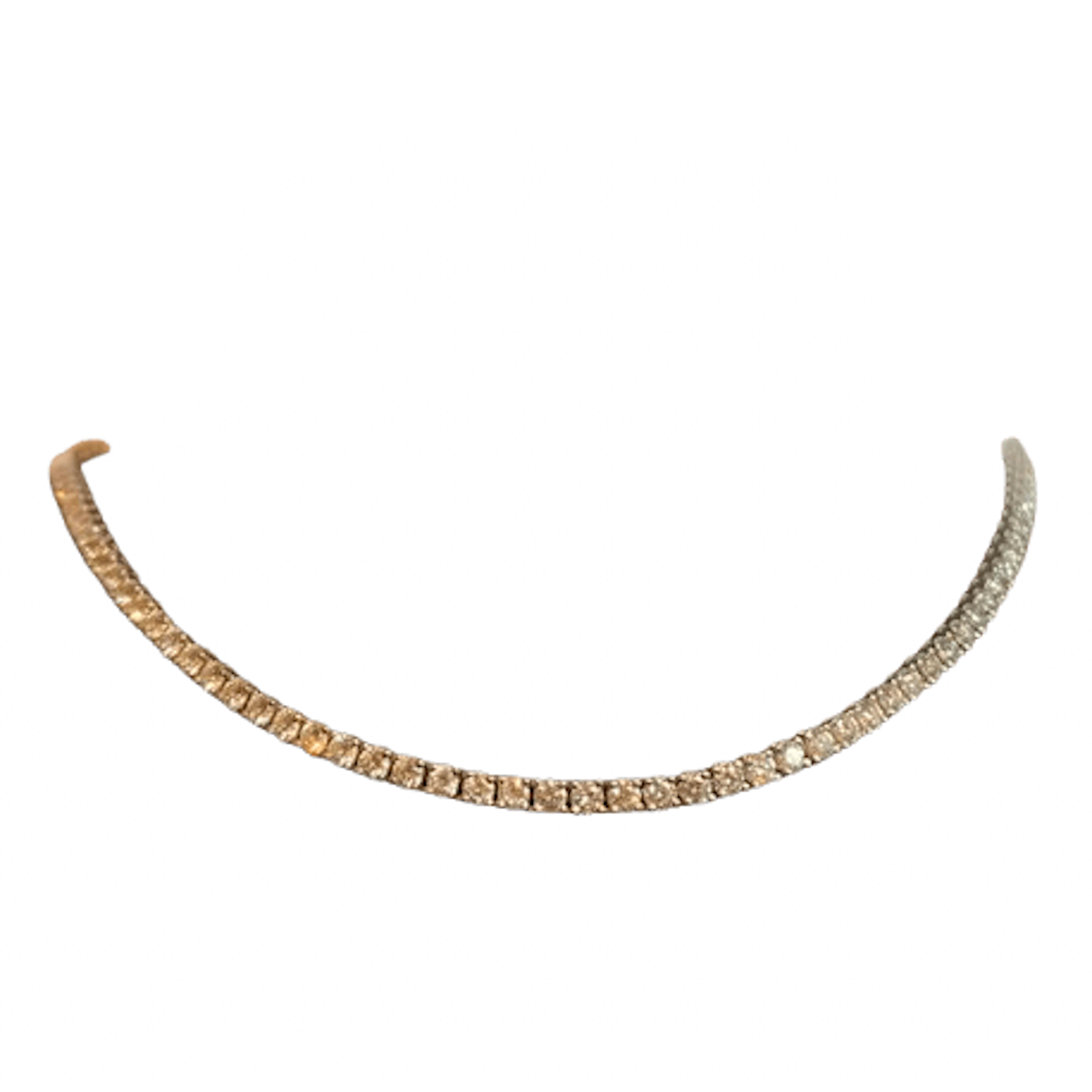 "Rivière" Necklace in White Gold and Diamonds