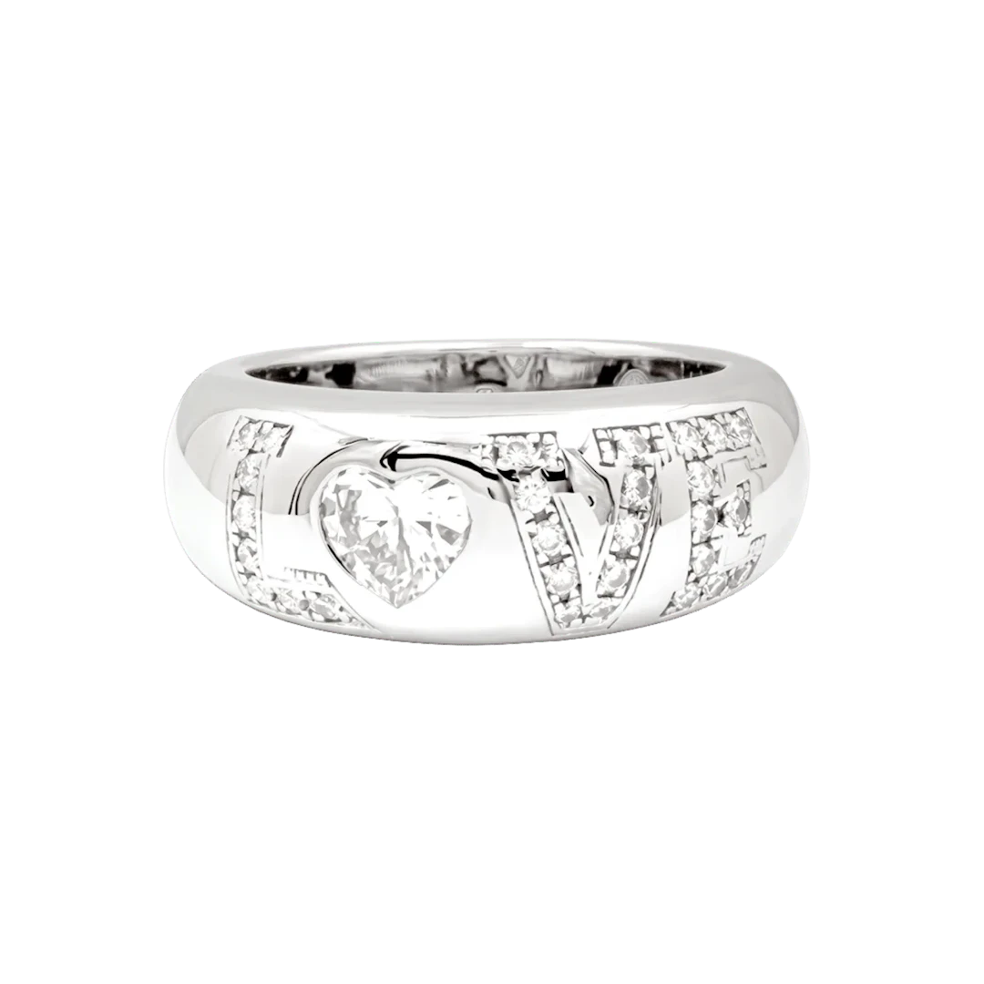 CHOPARD "Love" Bangle Ring in White Gold with Diamonds