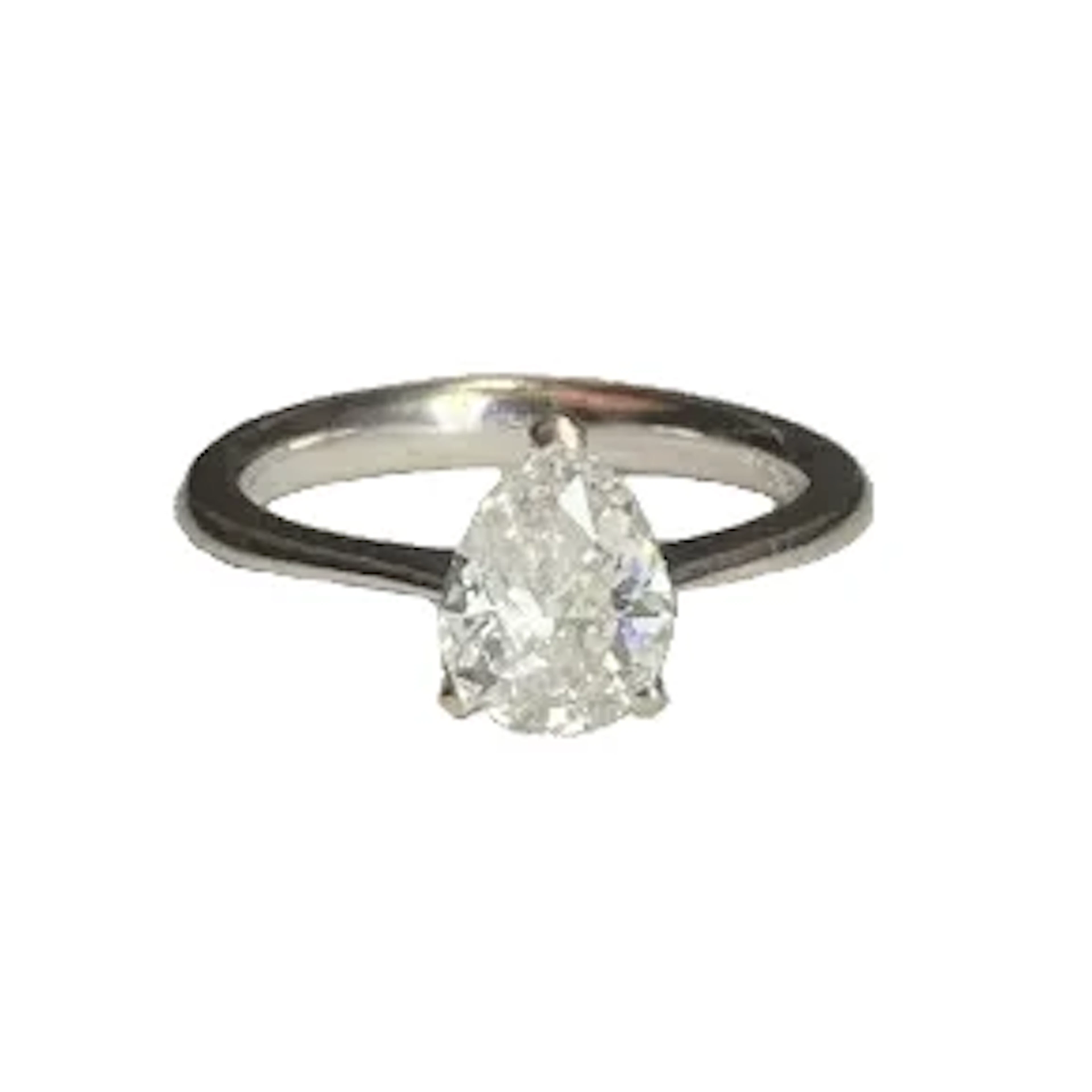 White Gold Solitaire Ring with Diamond