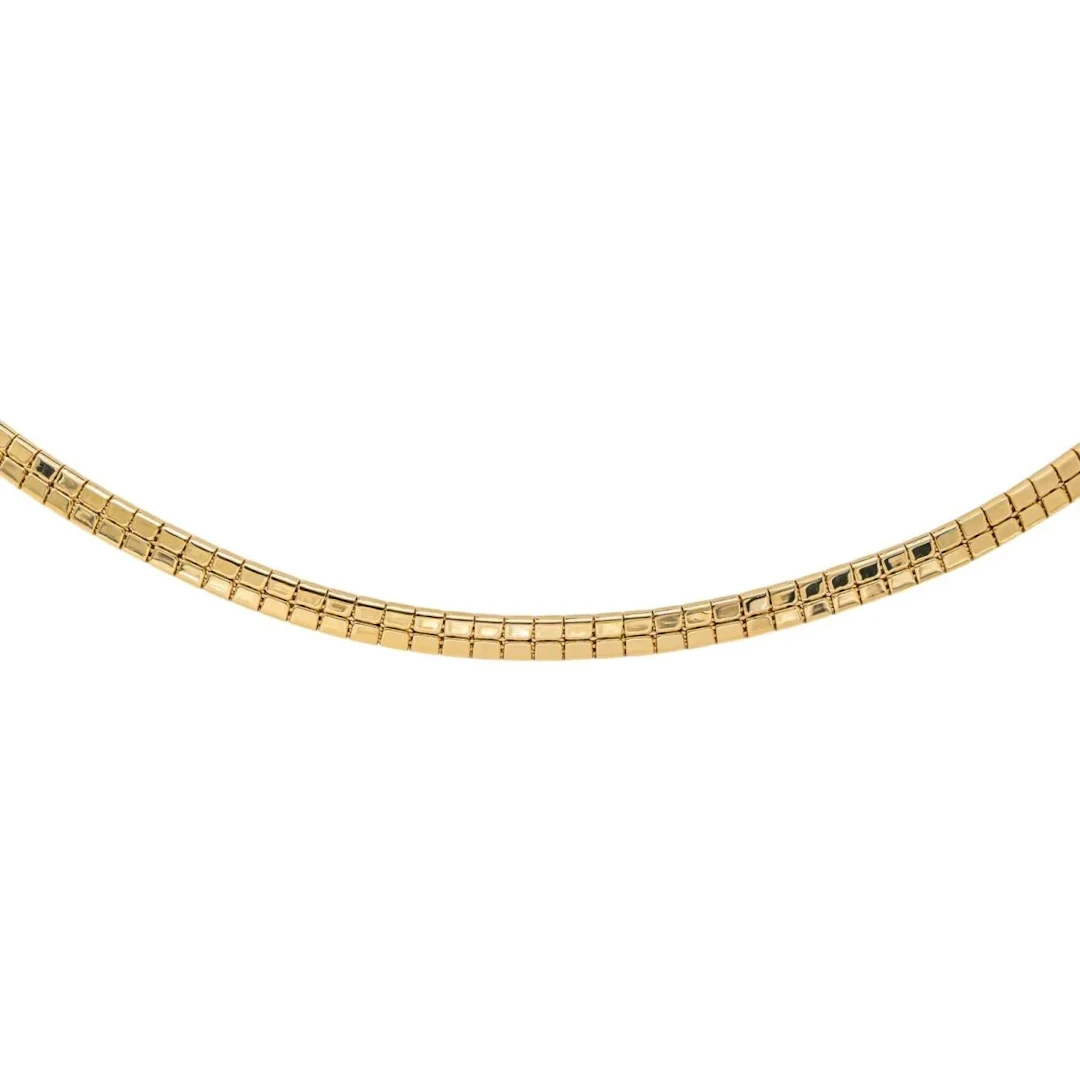 Yellow Gold Omega Link Necklace