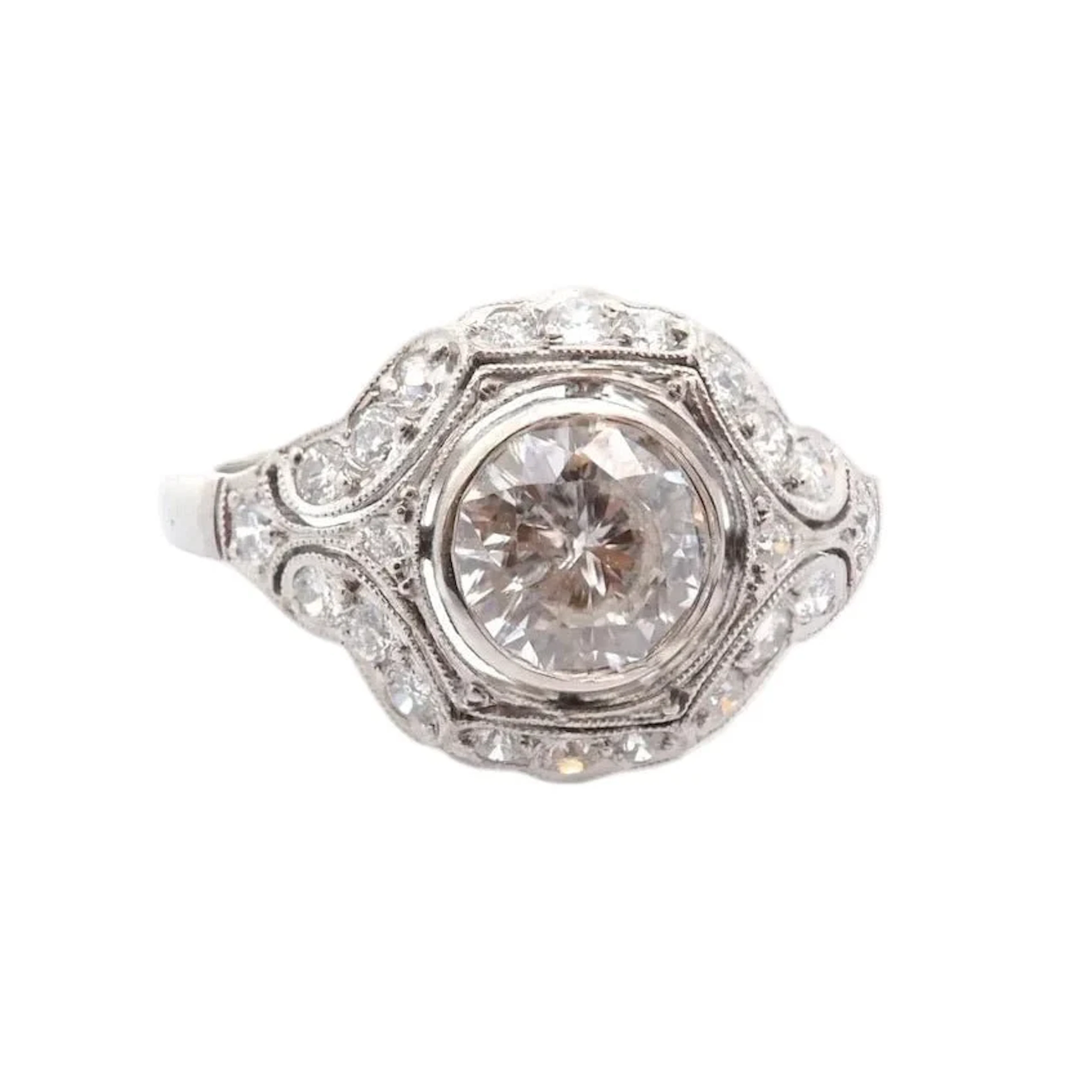 Platinum and Diamond Ring