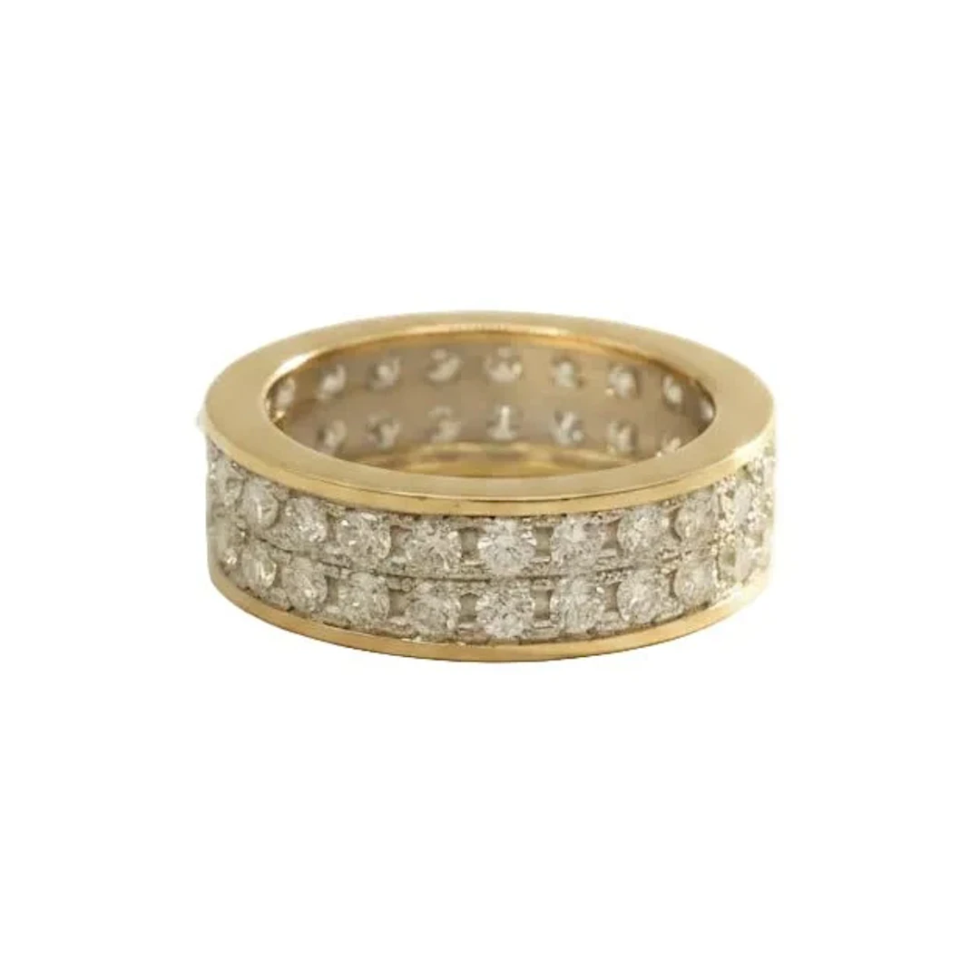 White gold, Yellow gold and Diamond Bandeau Ring