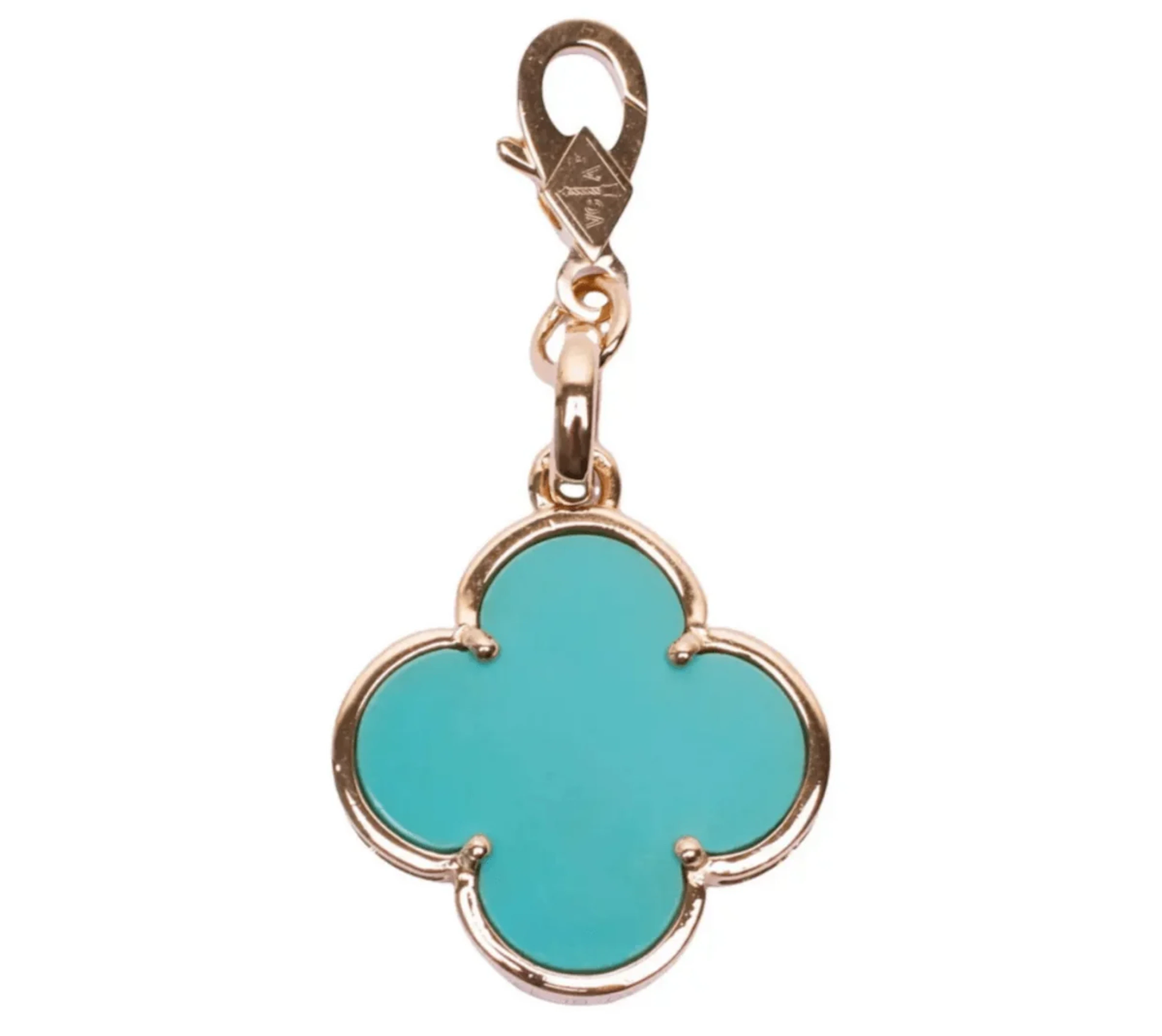 Pendentif VAN CLEEF & ARPELS "Magic Alhambra" en or jaune et turquoise