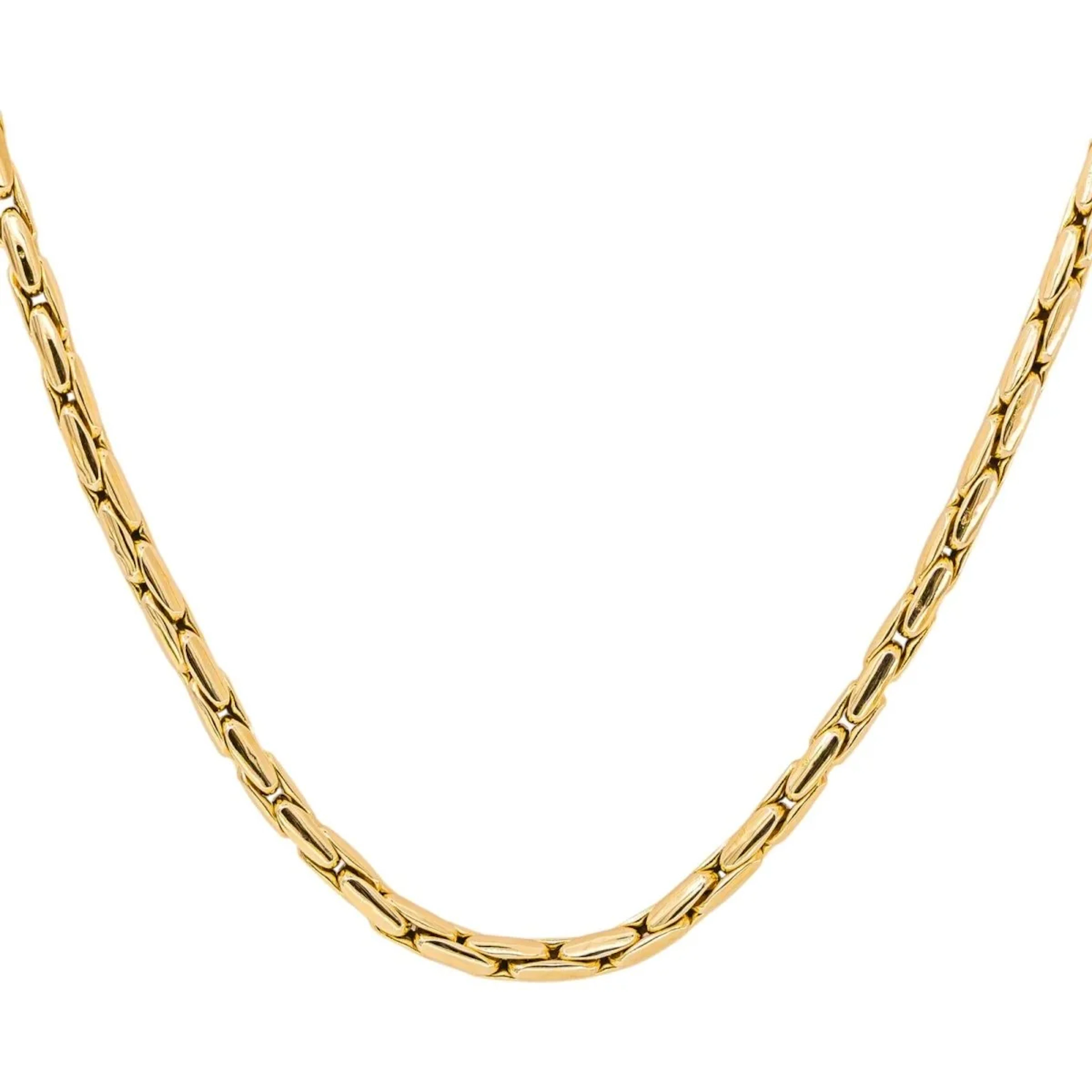 Yellow Gold "Grain de Riz" Link Necklace
