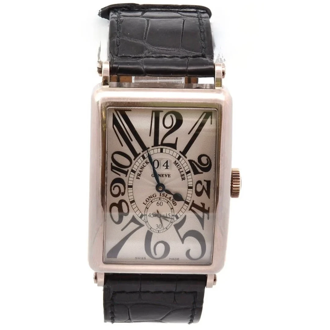 FRANCK MULLER "Master of Complications" Watch in Gold, Sapphire, and Leather