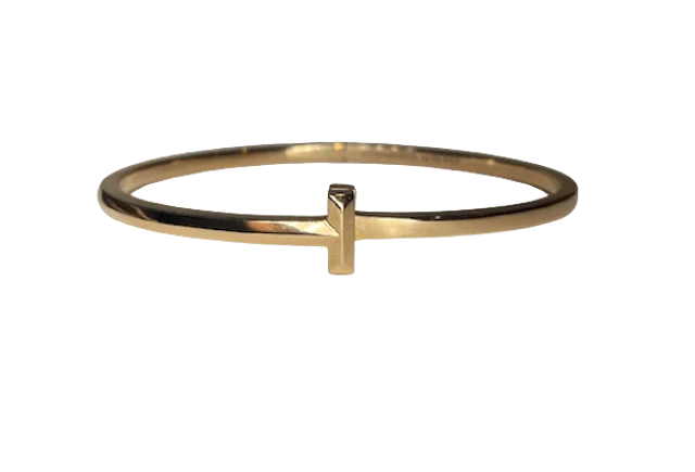 Bracelet Jonc TIFFANY & CO "Tiffany T" en or rose