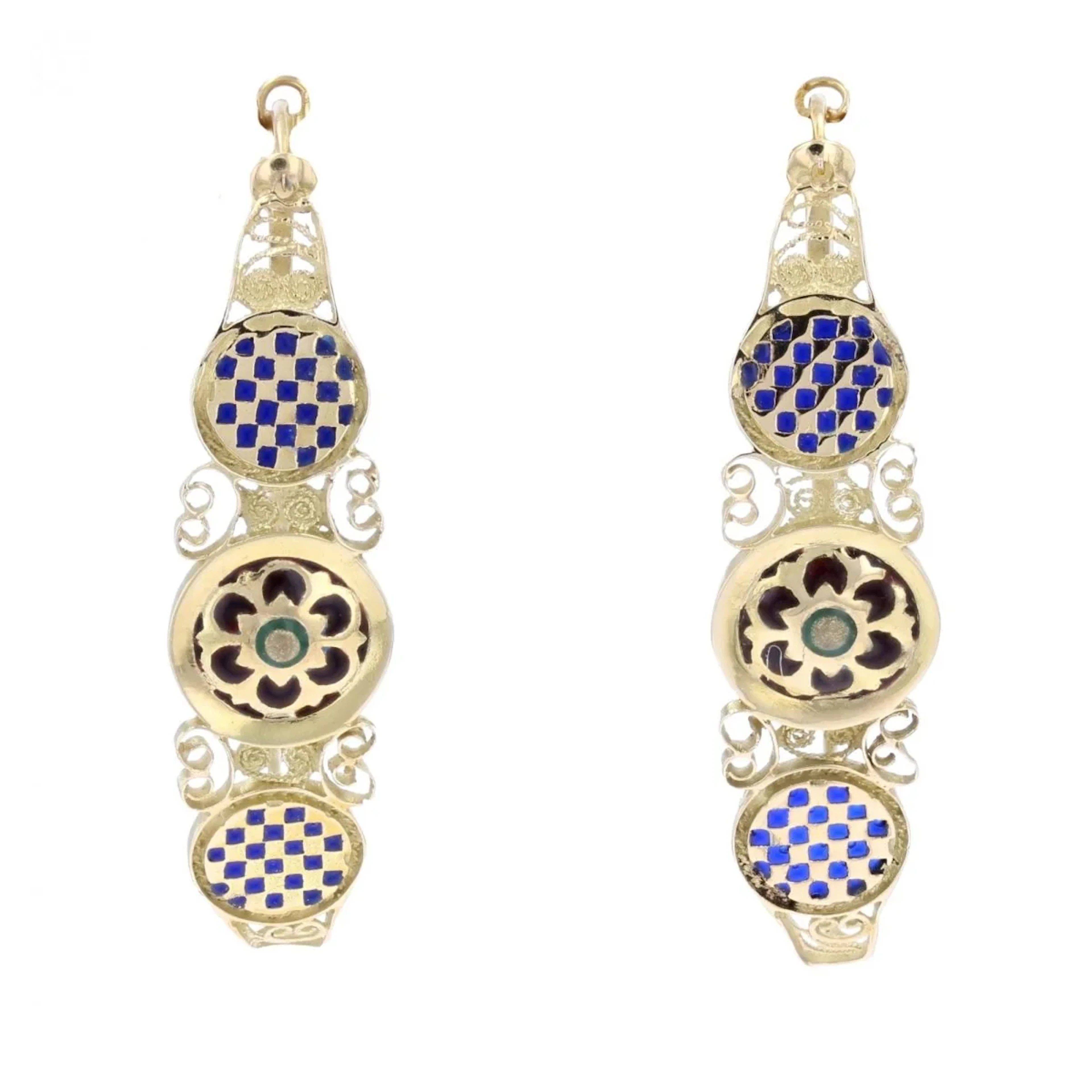 Earrings Sleepers in yellow gold