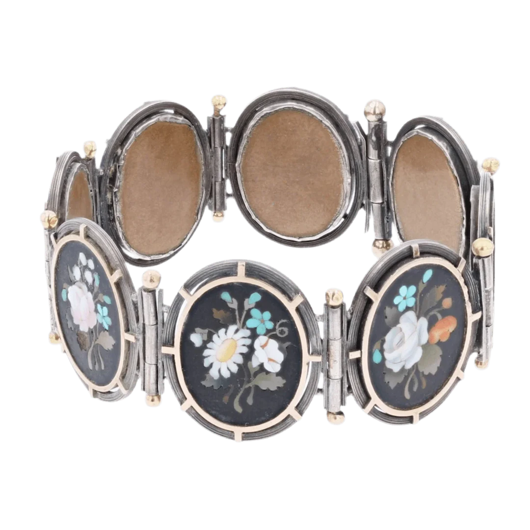 Bracelet Flexible in yellow gold and silver
