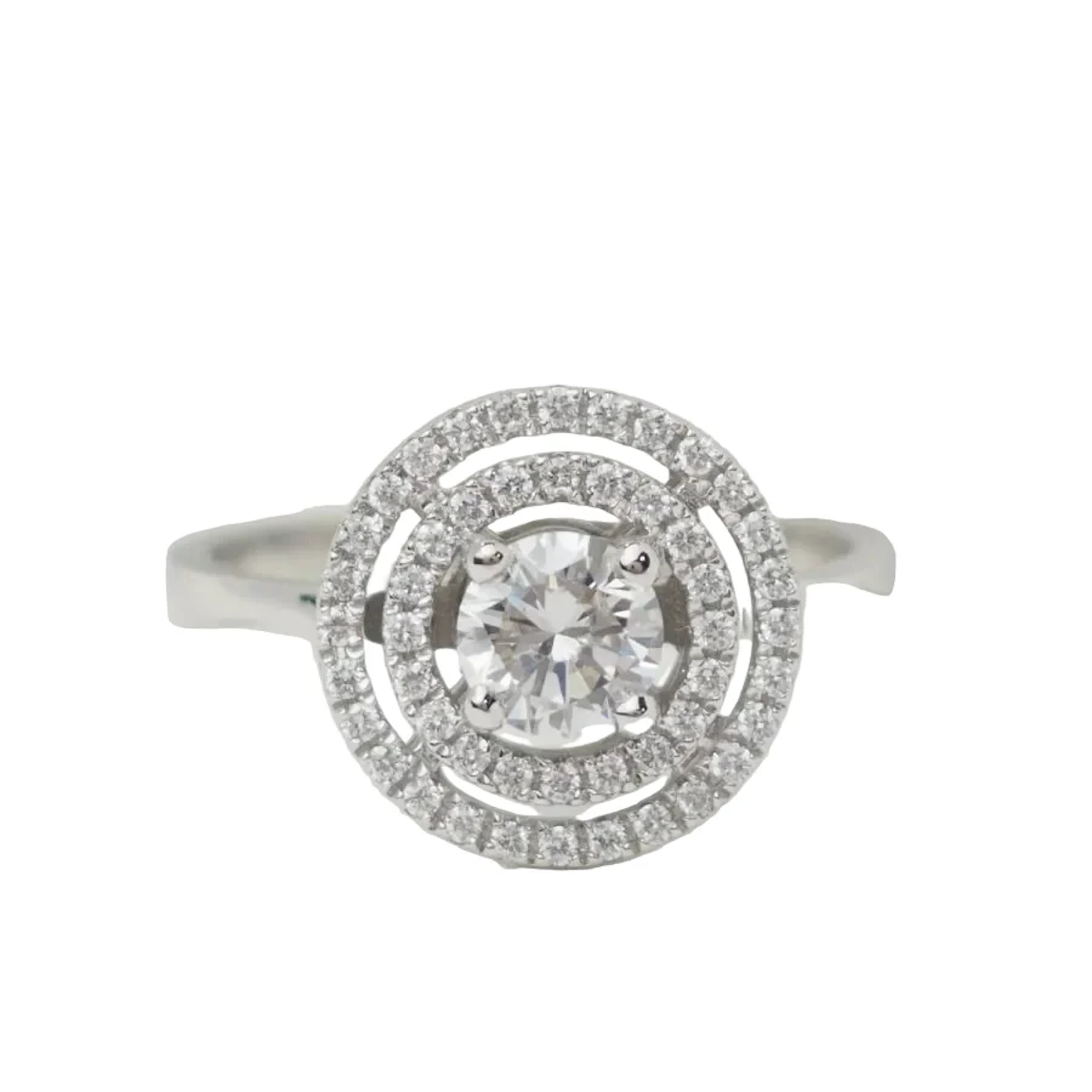 Ring Solitaire in white gold and diamonds