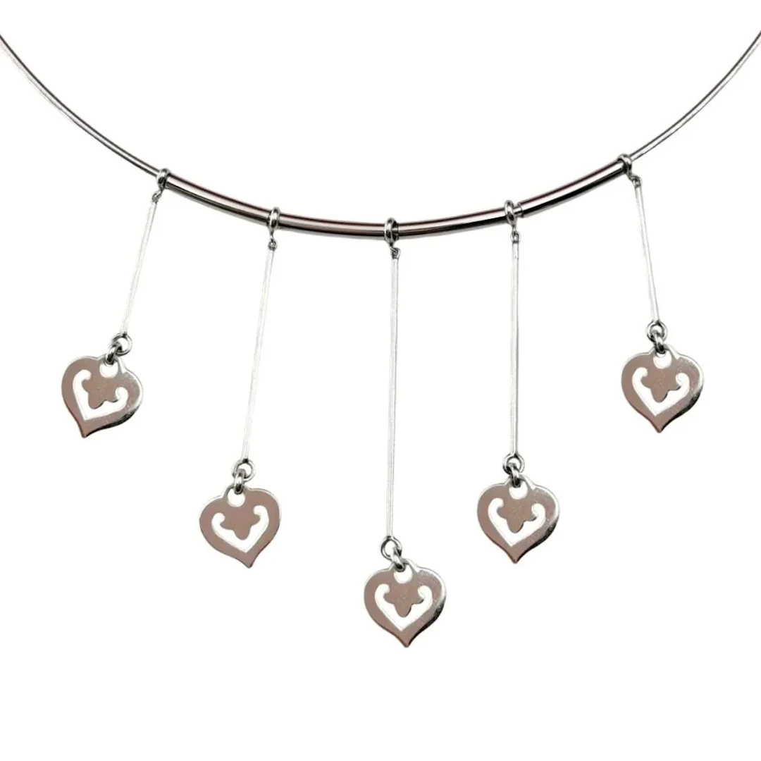 O.J. PERRIN "Coeurs Légendes" White gold Necklace