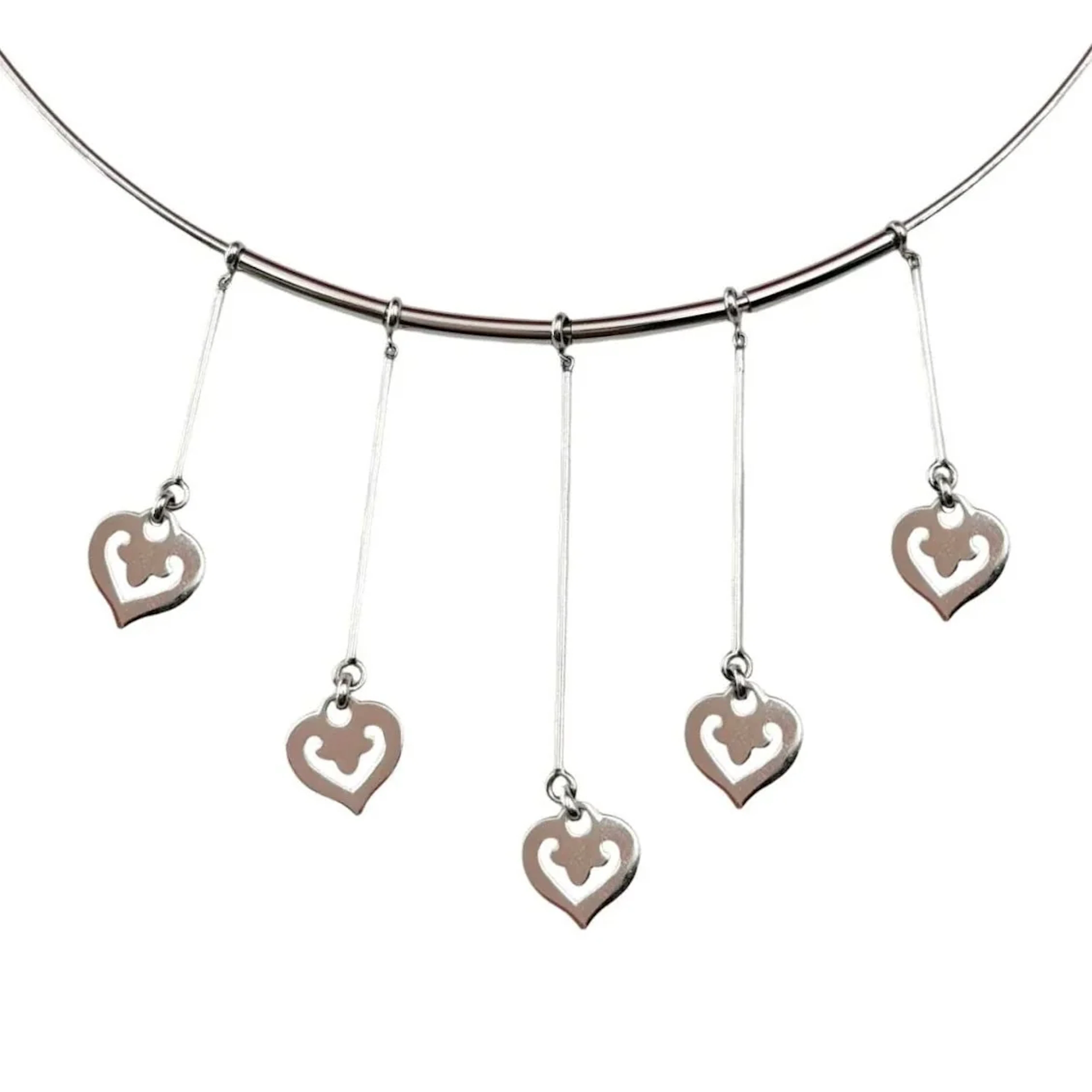 O.J. PERRIN "Coeurs Légendes" White gold Necklace