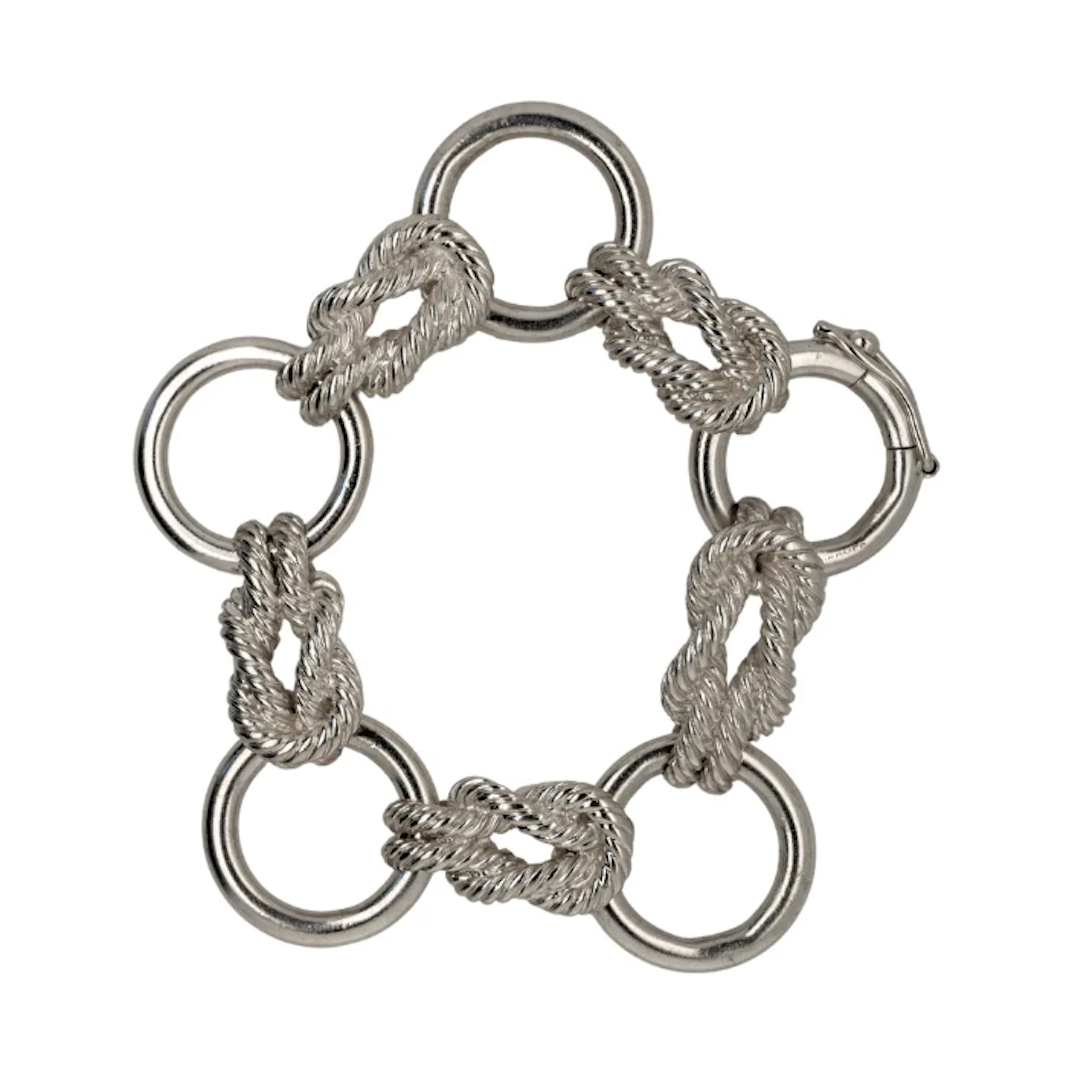 Bracelet HERMÈS "Audierne" stitch in silver