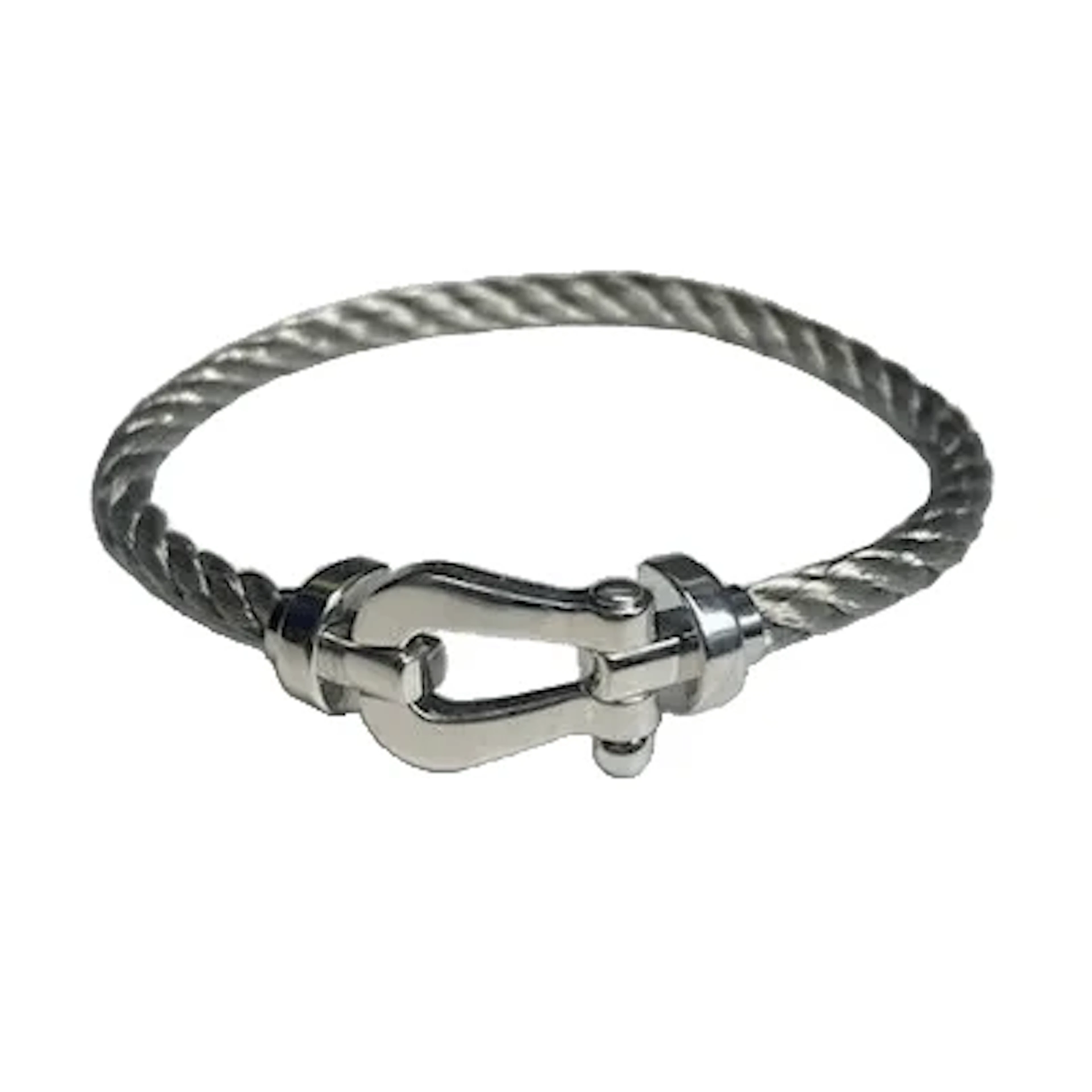 FRED "Force 10" GM Bracelet in white gold and steel
