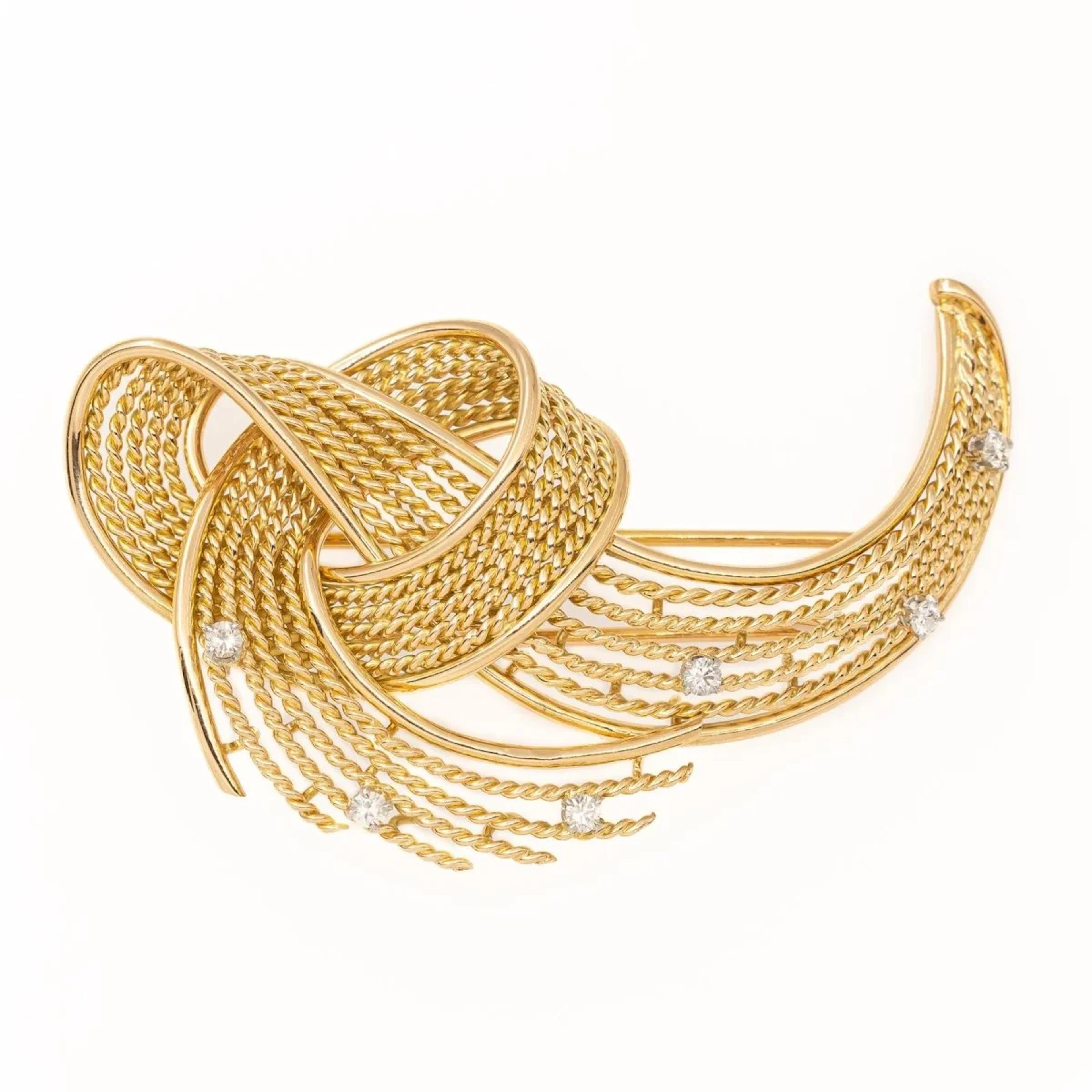 Brooch Yellow gold Diamond