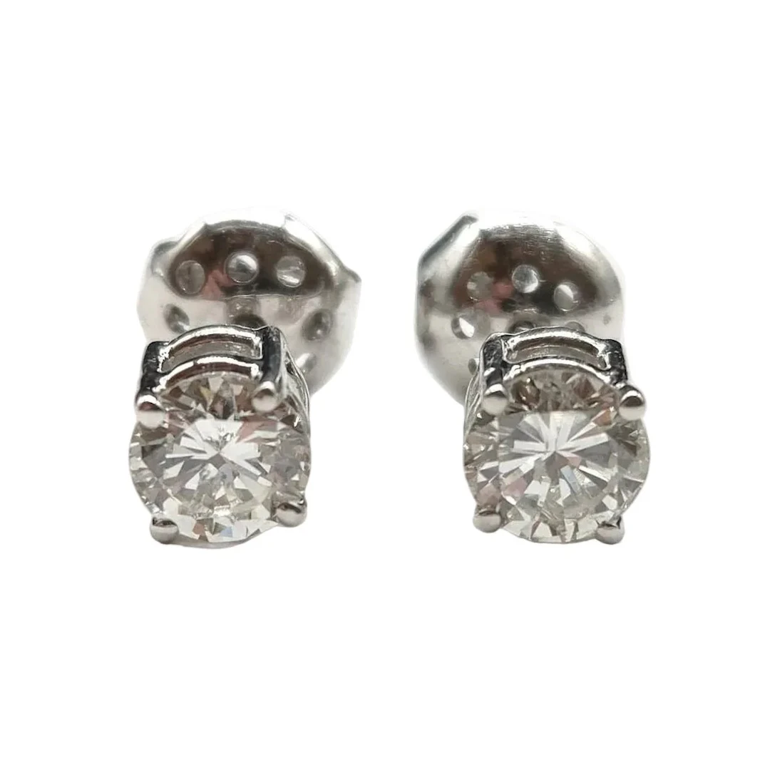 White Gold and Diamond Earrings